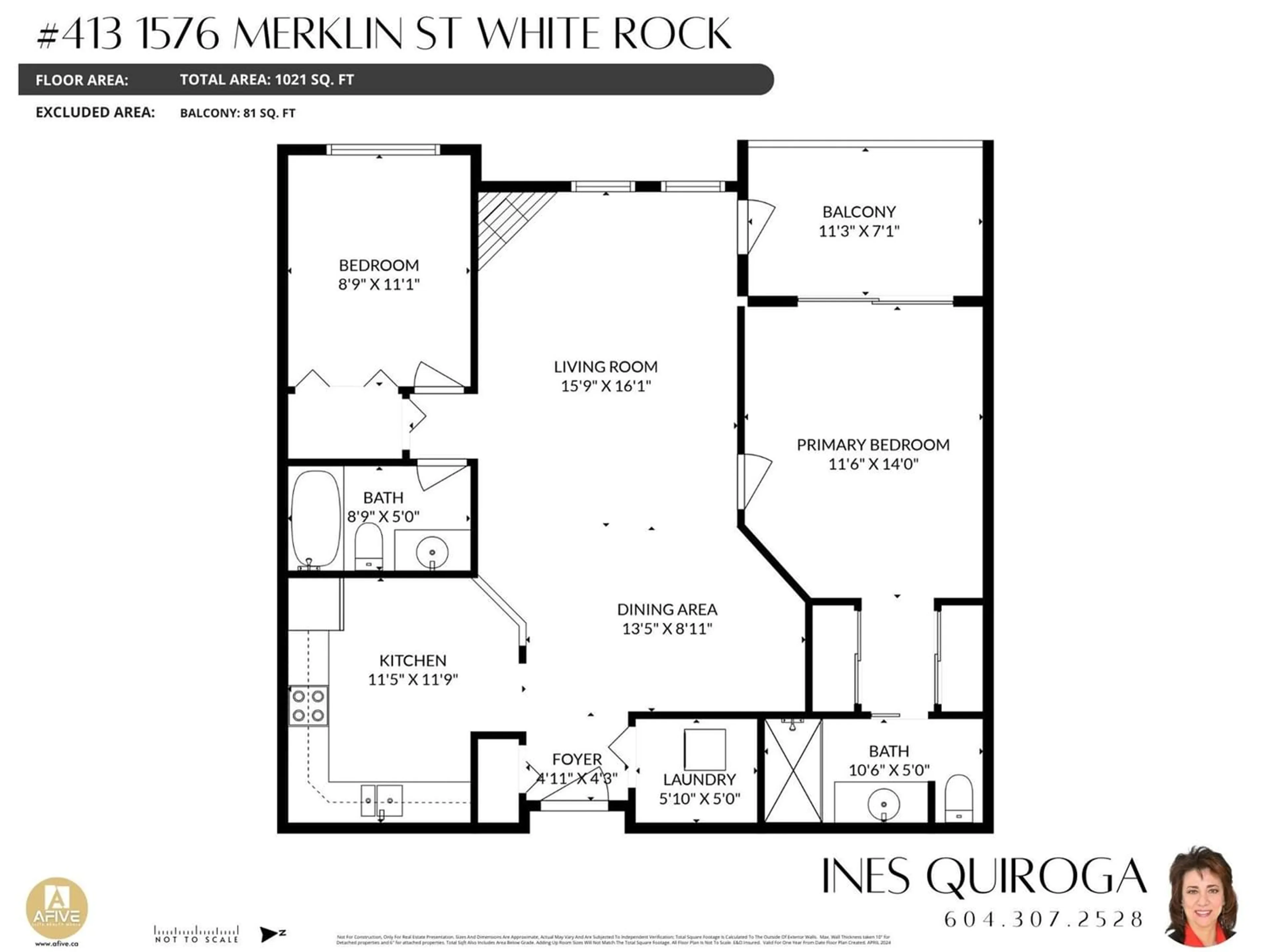 Floor plan for 413 1576 MERKLIN STREET, White Rock British Columbia V4B5K2