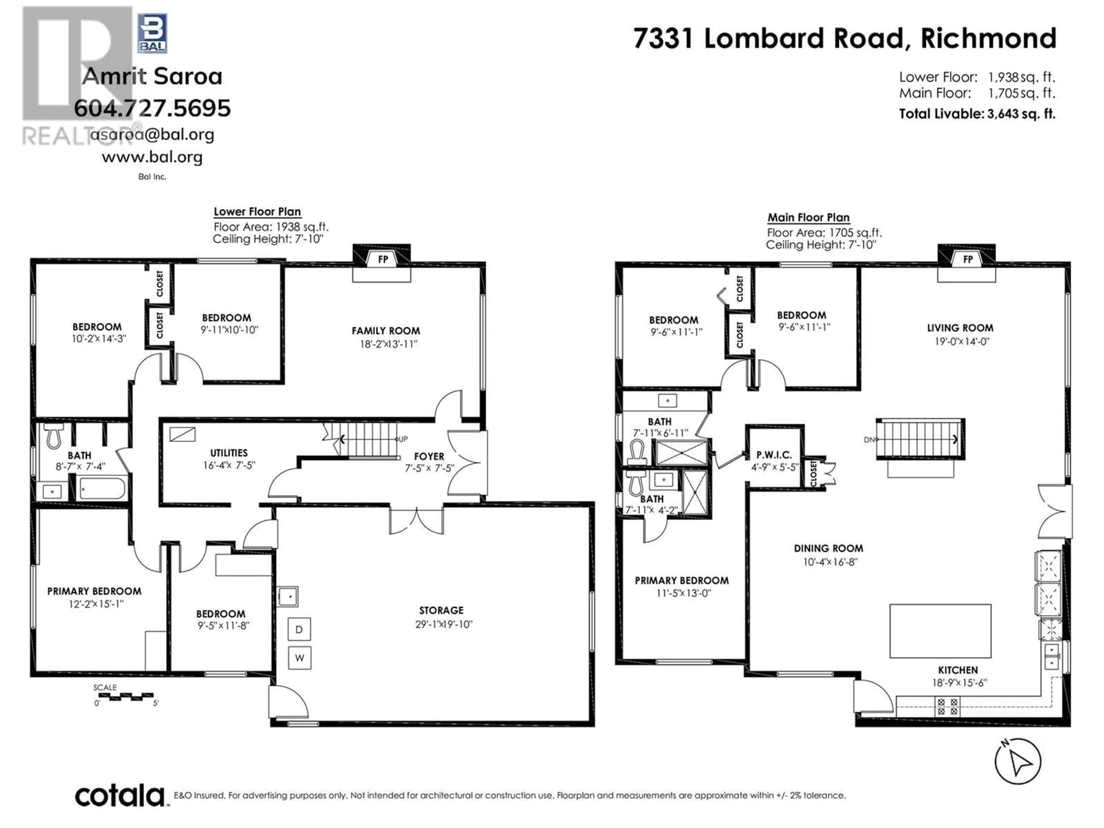 Floor plan for 7331 LOMBARD ROAD, Richmond British Columbia V7C3M9