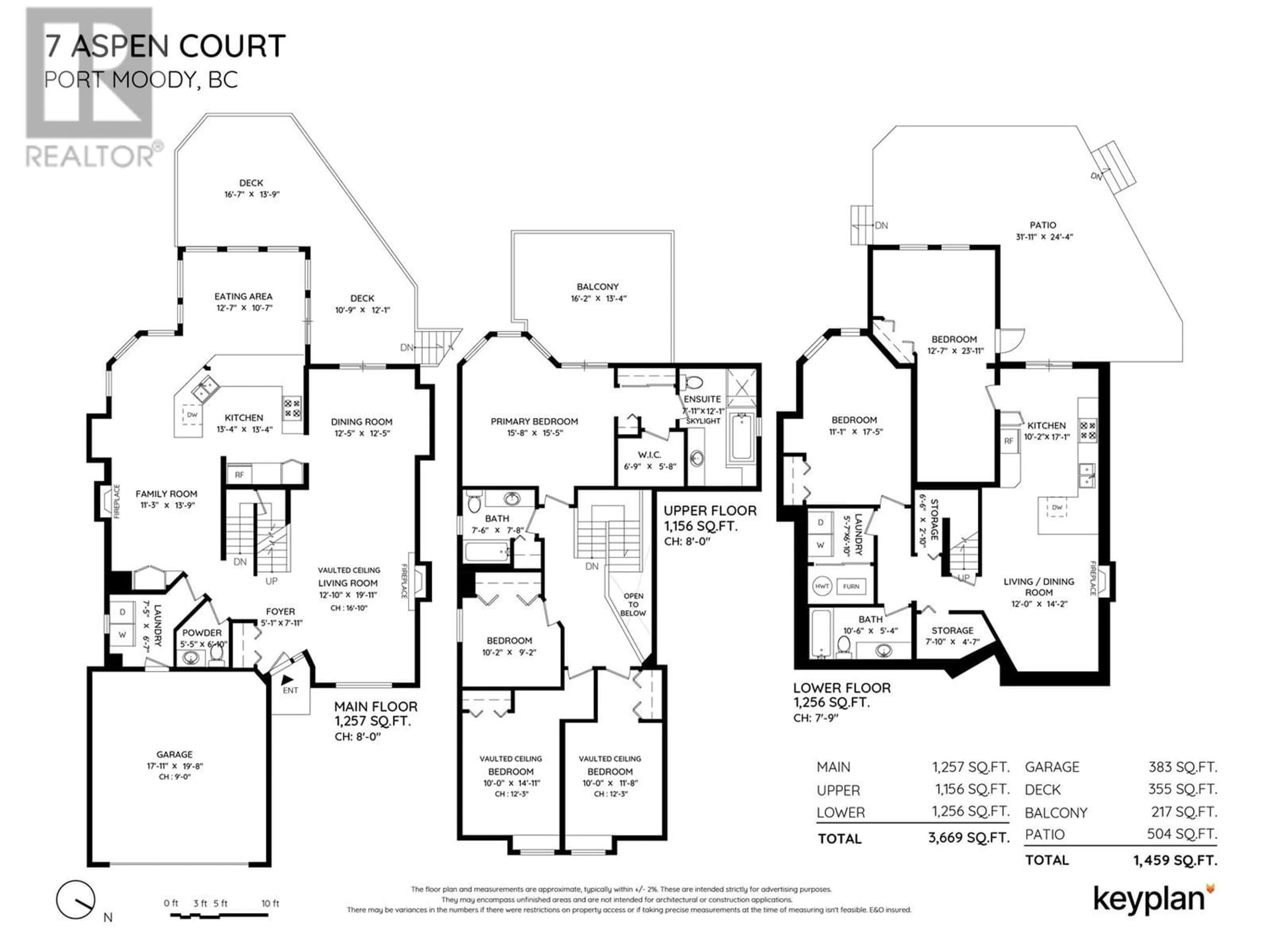 Floor plan for 7 ASPEN COURT, Port Moody British Columbia V3H4V6