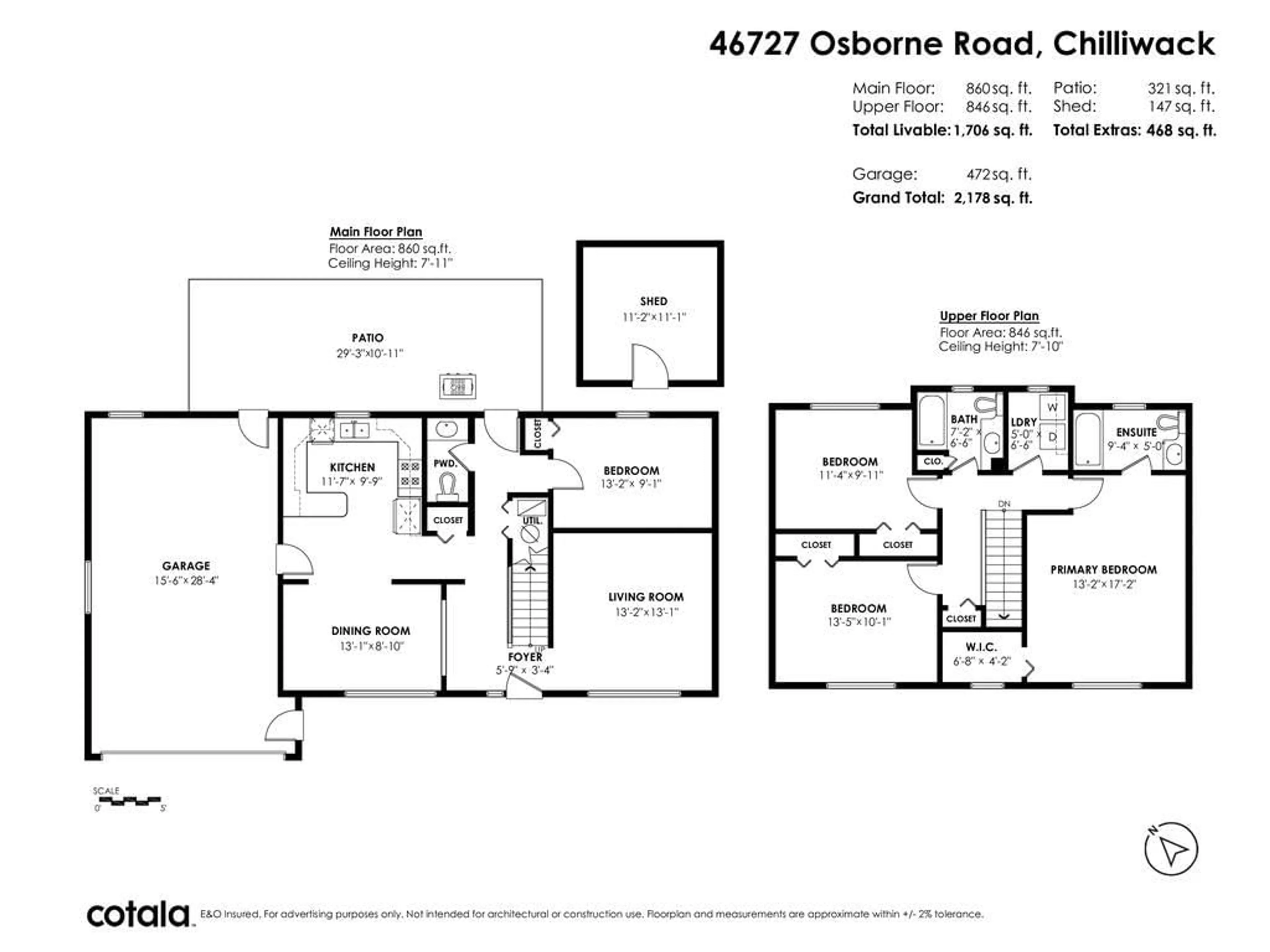 Floor plan for 46727 OSBORNE ROAD, Chilliwack British Columbia V2P6T6