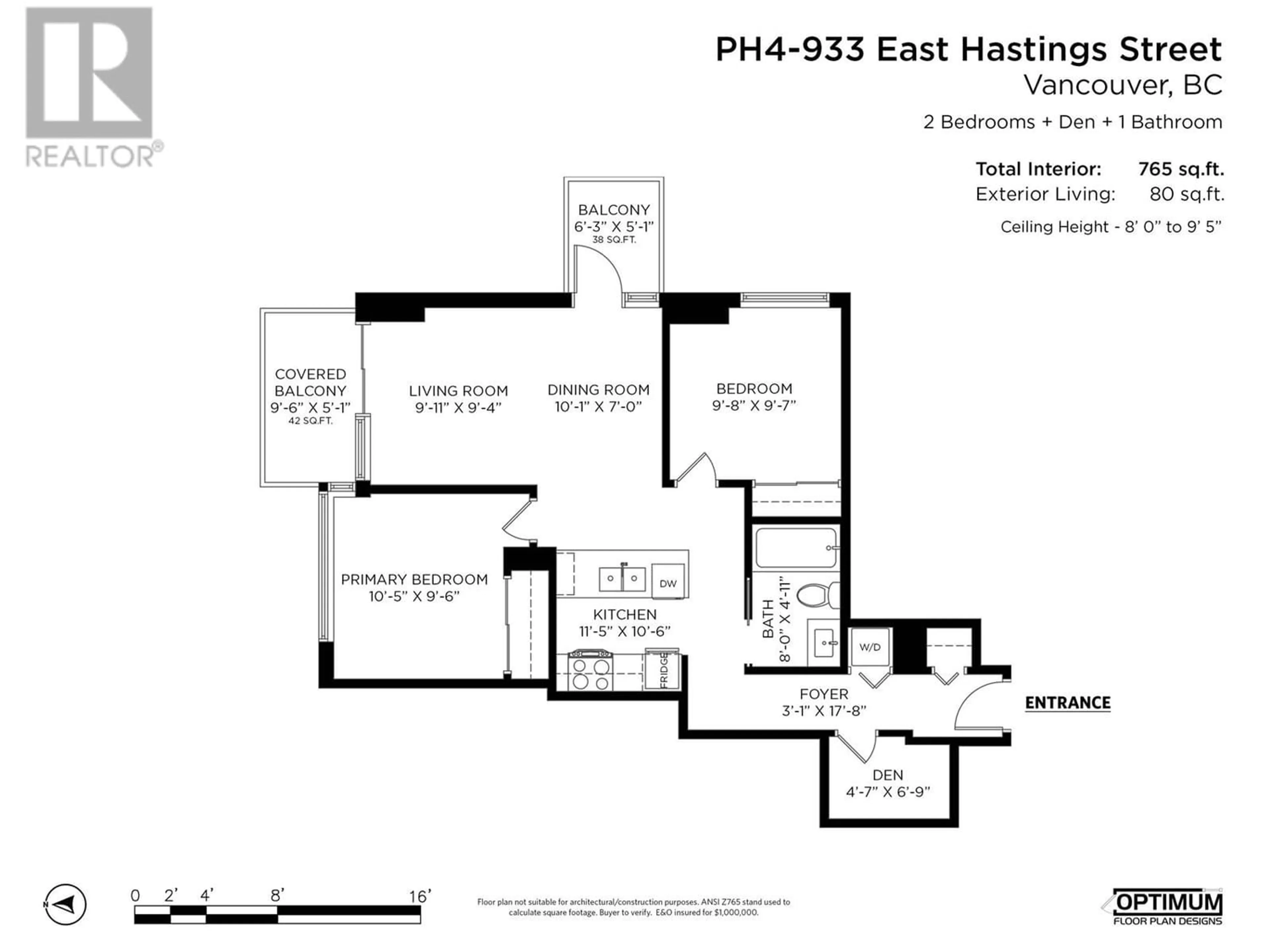 Floor plan for PH4 933 E HASTINGS STREET, Vancouver British Columbia V6A0G6