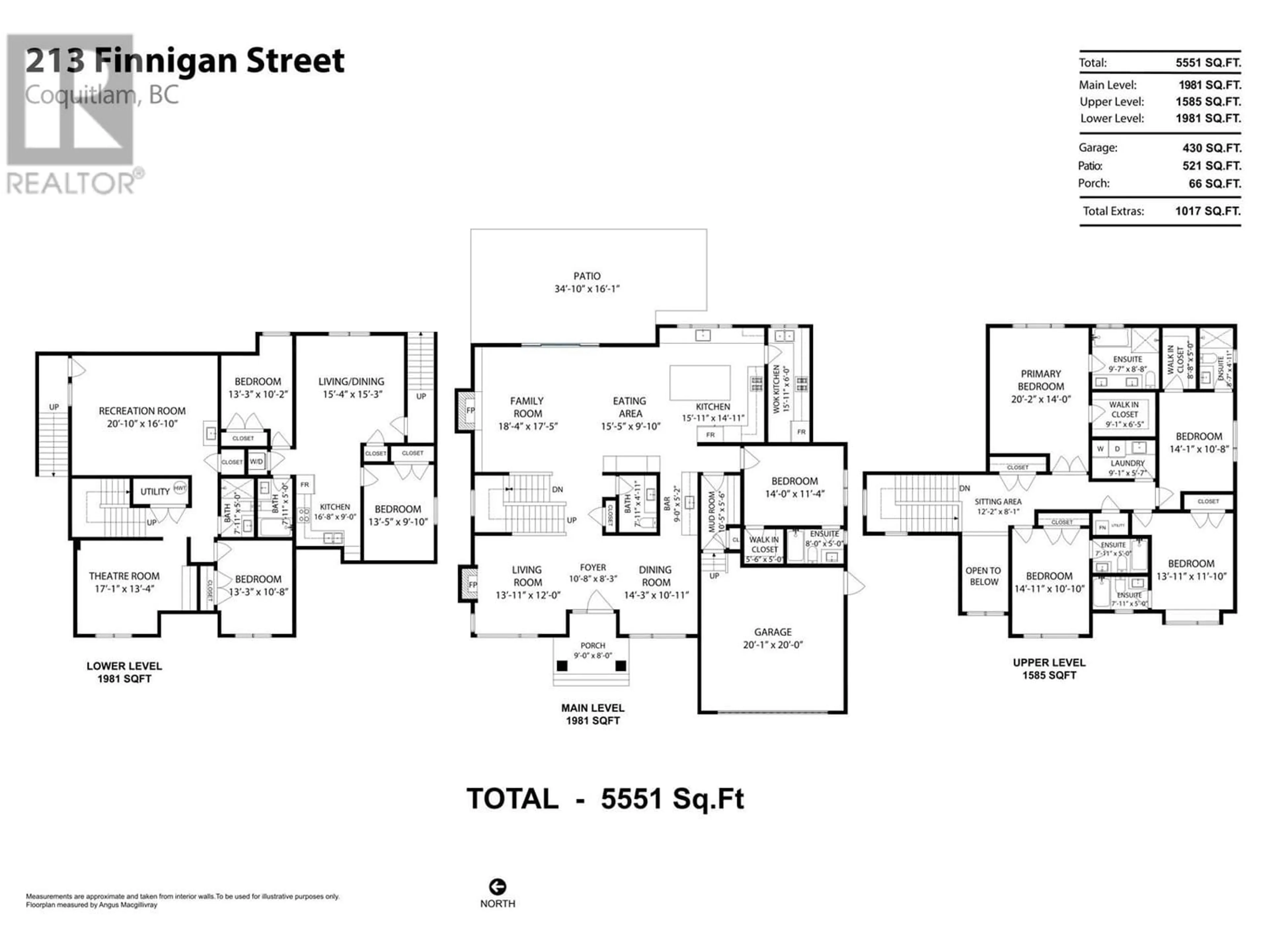 Floor plan for 213 FINNIGAN STREET, Coquitlam British Columbia V3K5J5