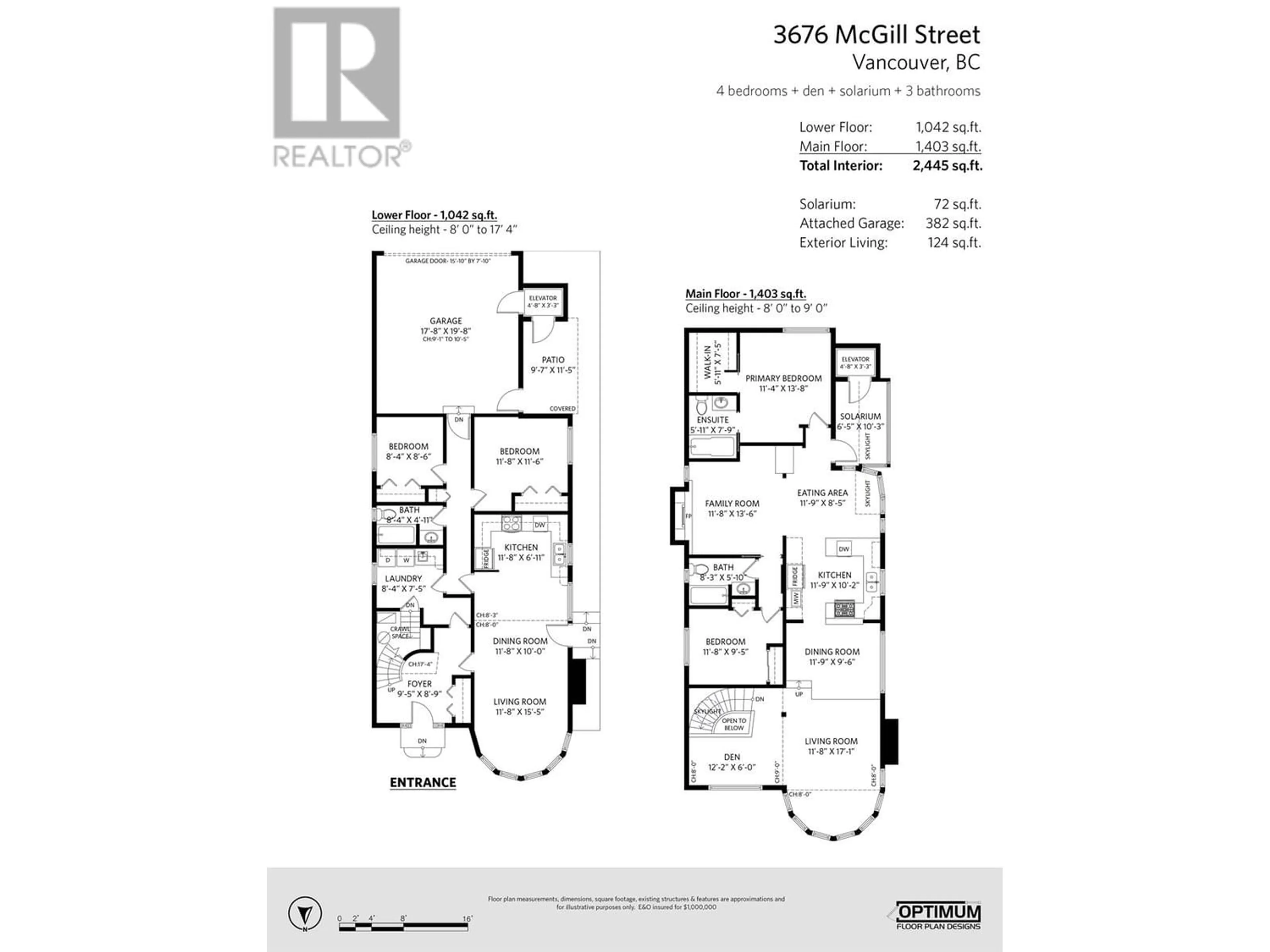 Floor plan for 3676 MCGILL STREET, Vancouver British Columbia V5K1J4