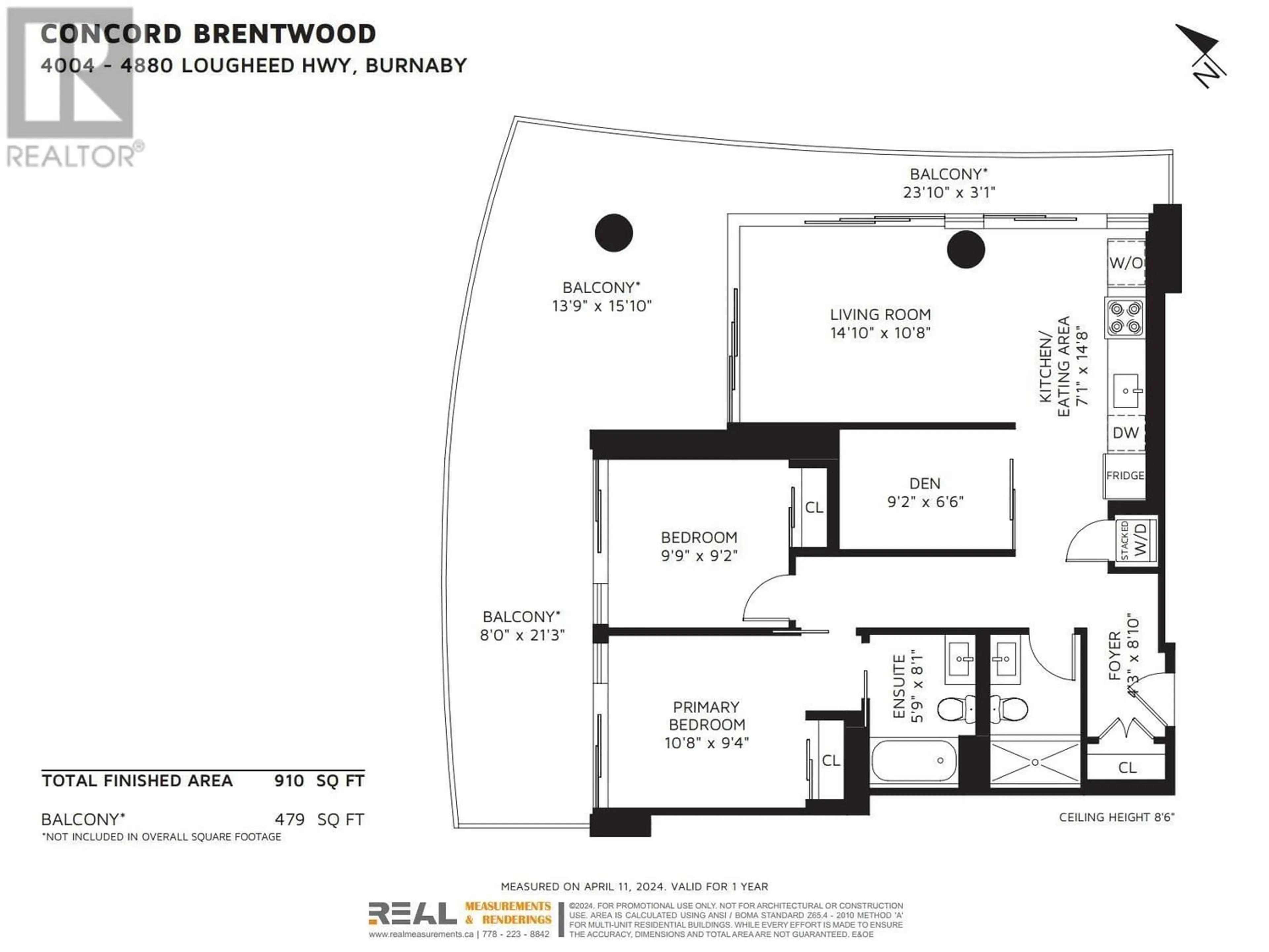 Floor plan for 4004 4880 LOUGHEED HIGHWAY, Burnaby British Columbia V5C0N1