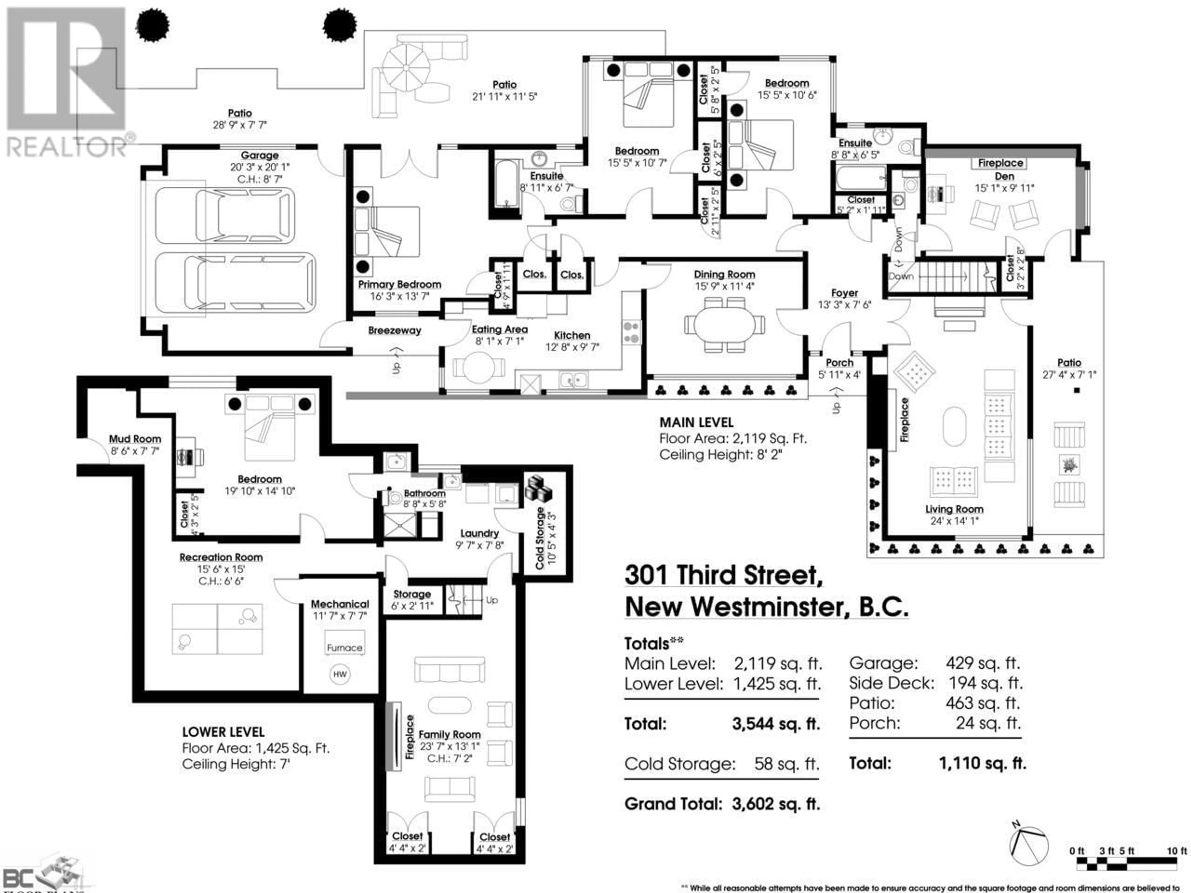 Floor plan for 301 THIRD STREET, New Westminster British Columbia V3L2R8