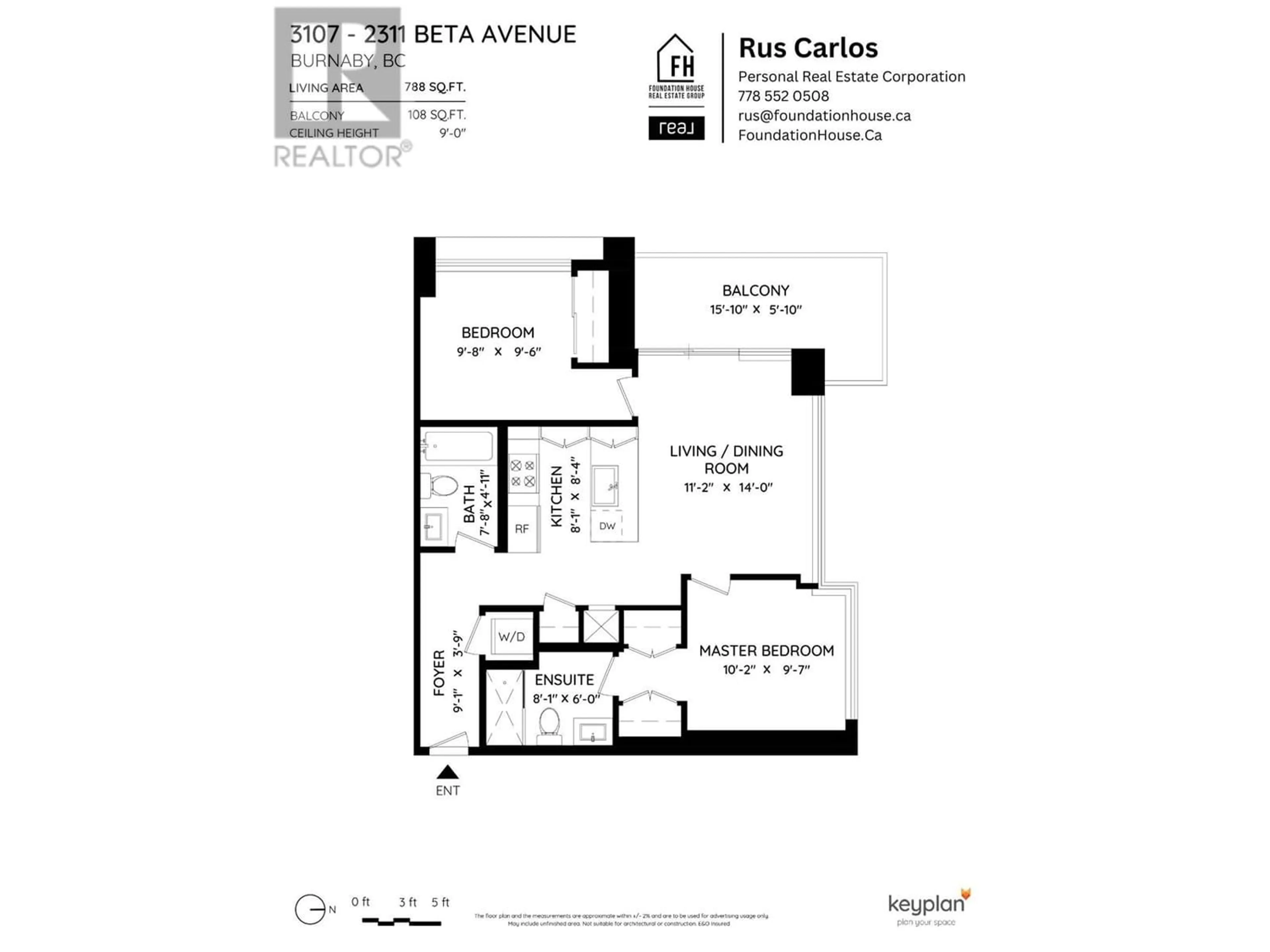 Floor plan for 3107 2311 BETA AVENUE, Burnaby British Columbia V5C0M1