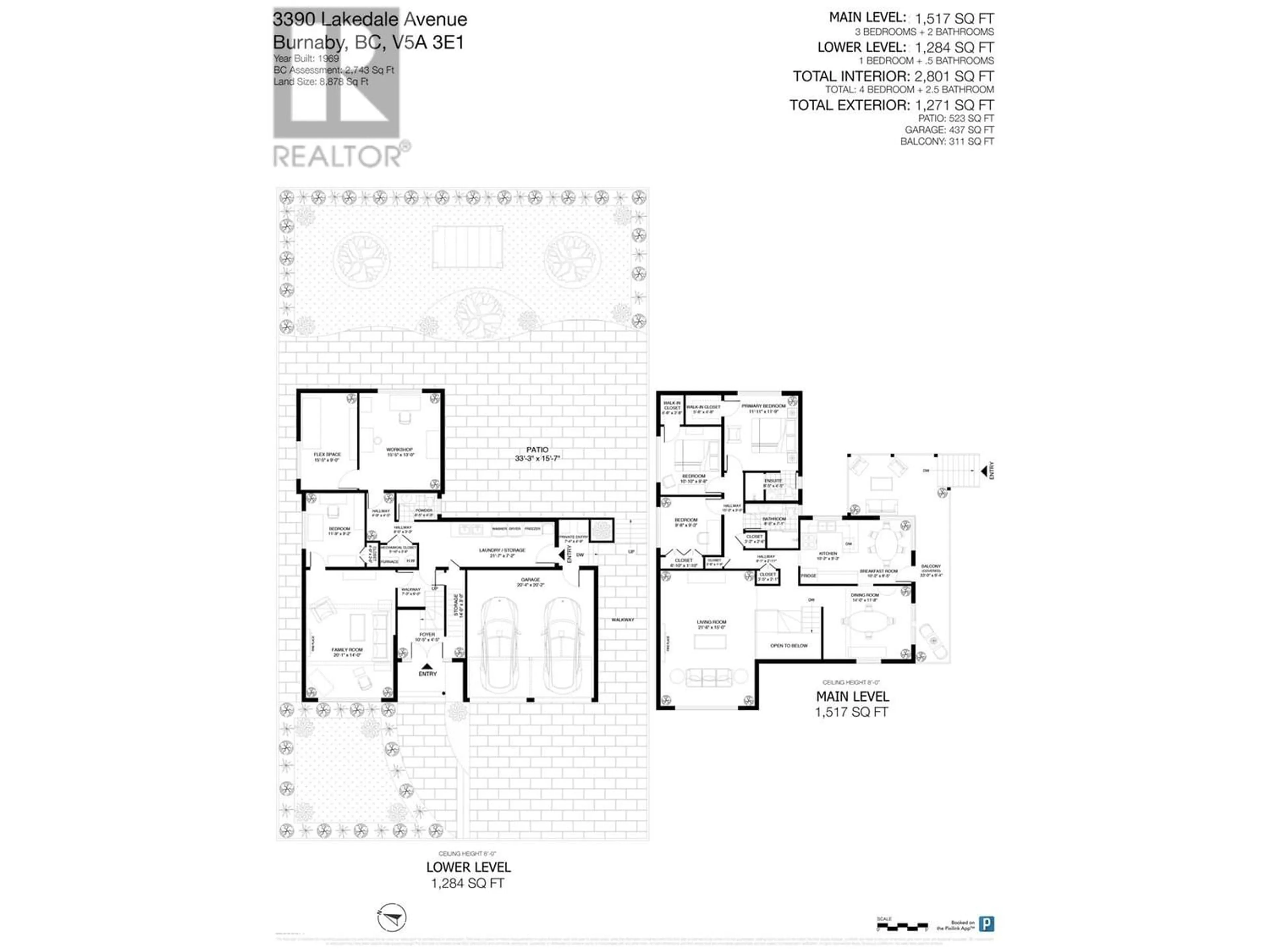 Floor plan for 3390 LAKEDALE AVENUE, Burnaby British Columbia V5A3E1