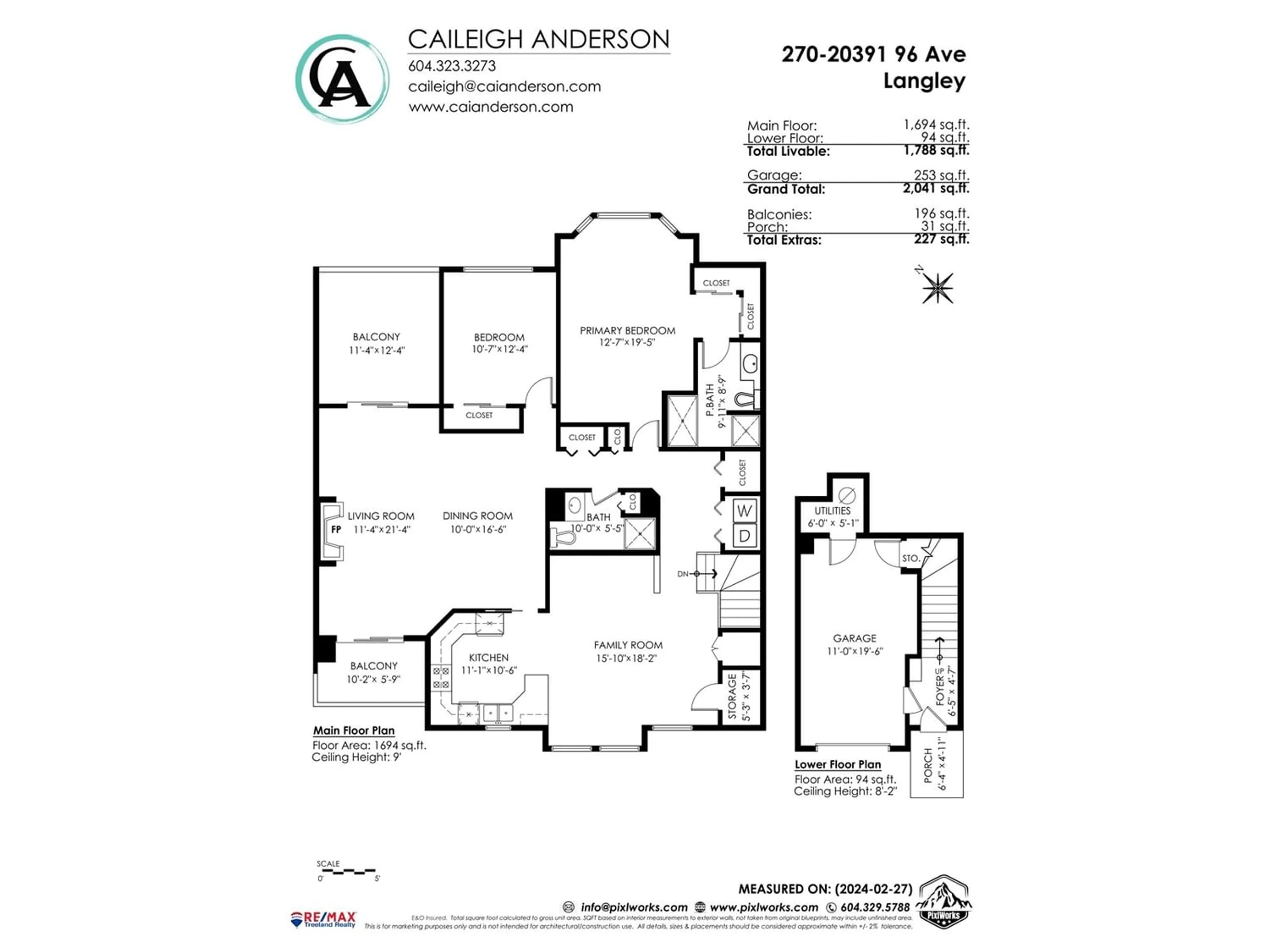 Floor plan for 270 20391 96 AVENUE, Langley British Columbia V1M2L2