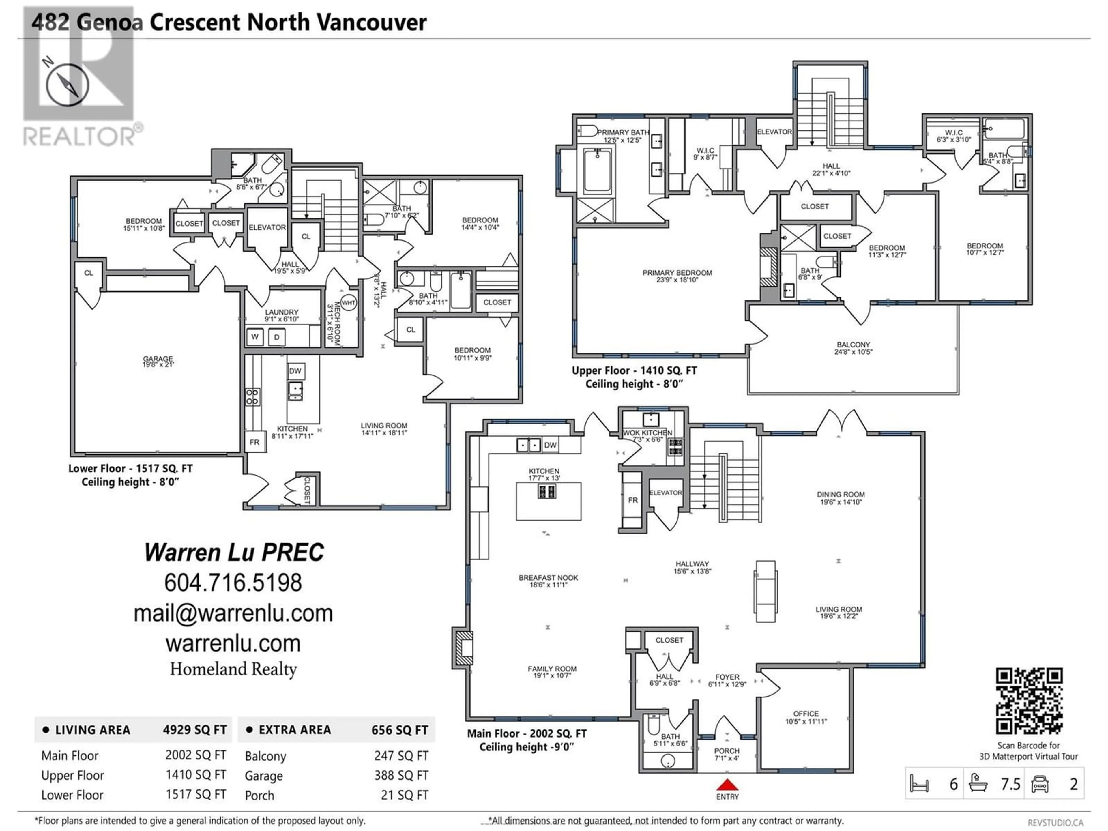 Floor plan for 482 GENOA CRESCENT, North Vancouver British Columbia V7N3B7