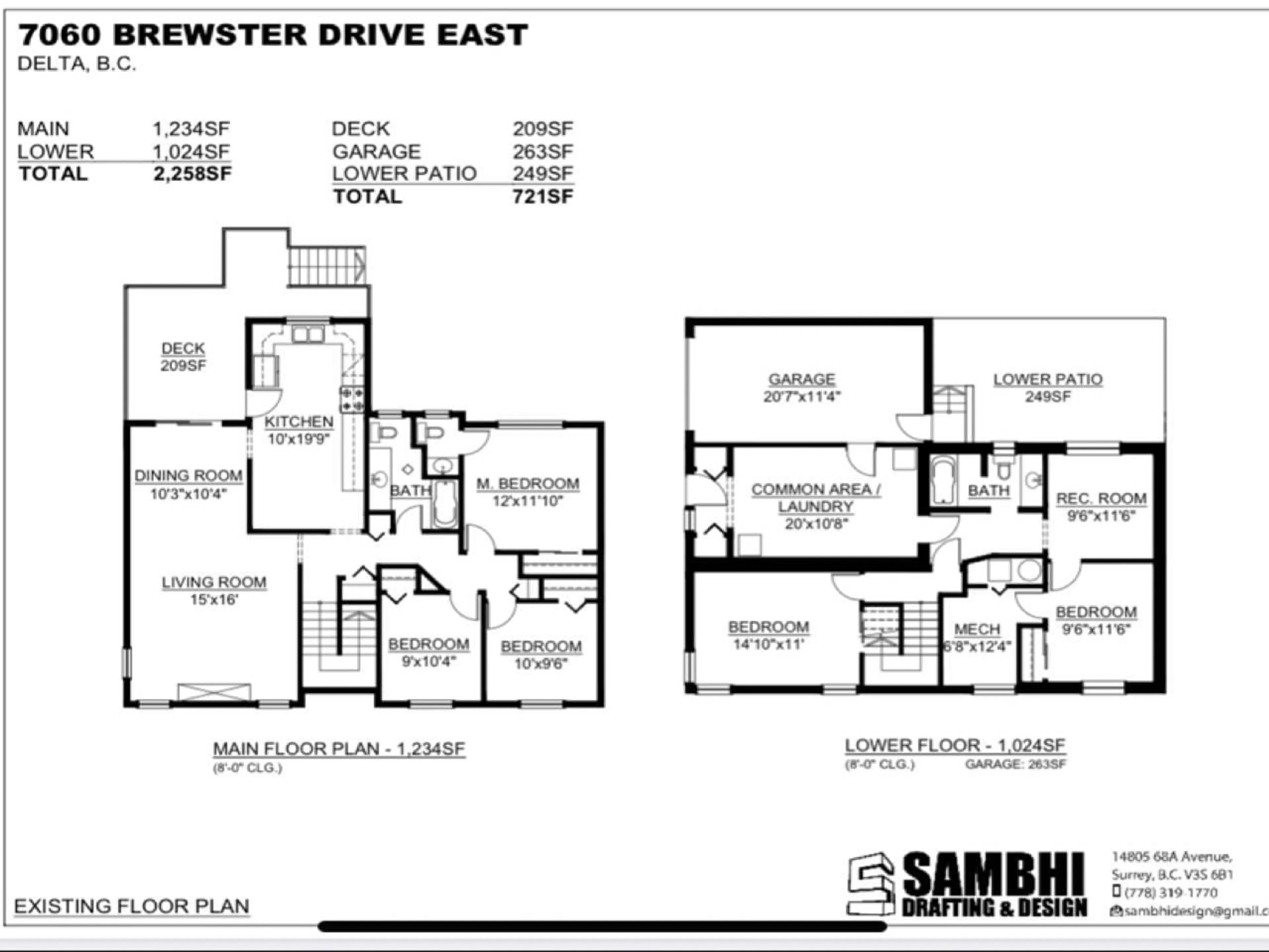 Floor plan for 7060 E BREWSTER DRIVE, Delta British Columbia V4E1V6