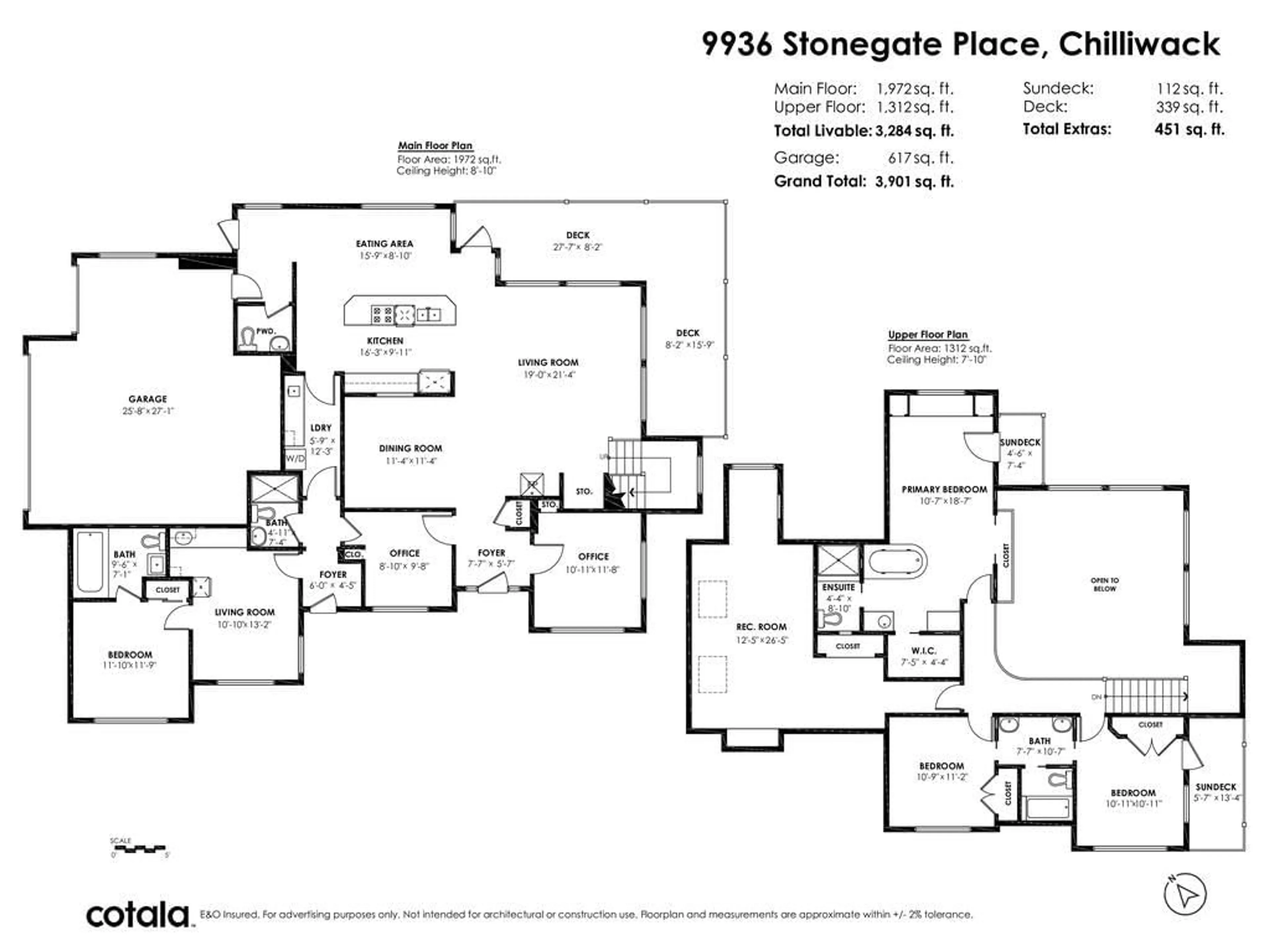 Floor plan for 9936 STONEGATE PLACE, Chilliwack British Columbia V2P7W9