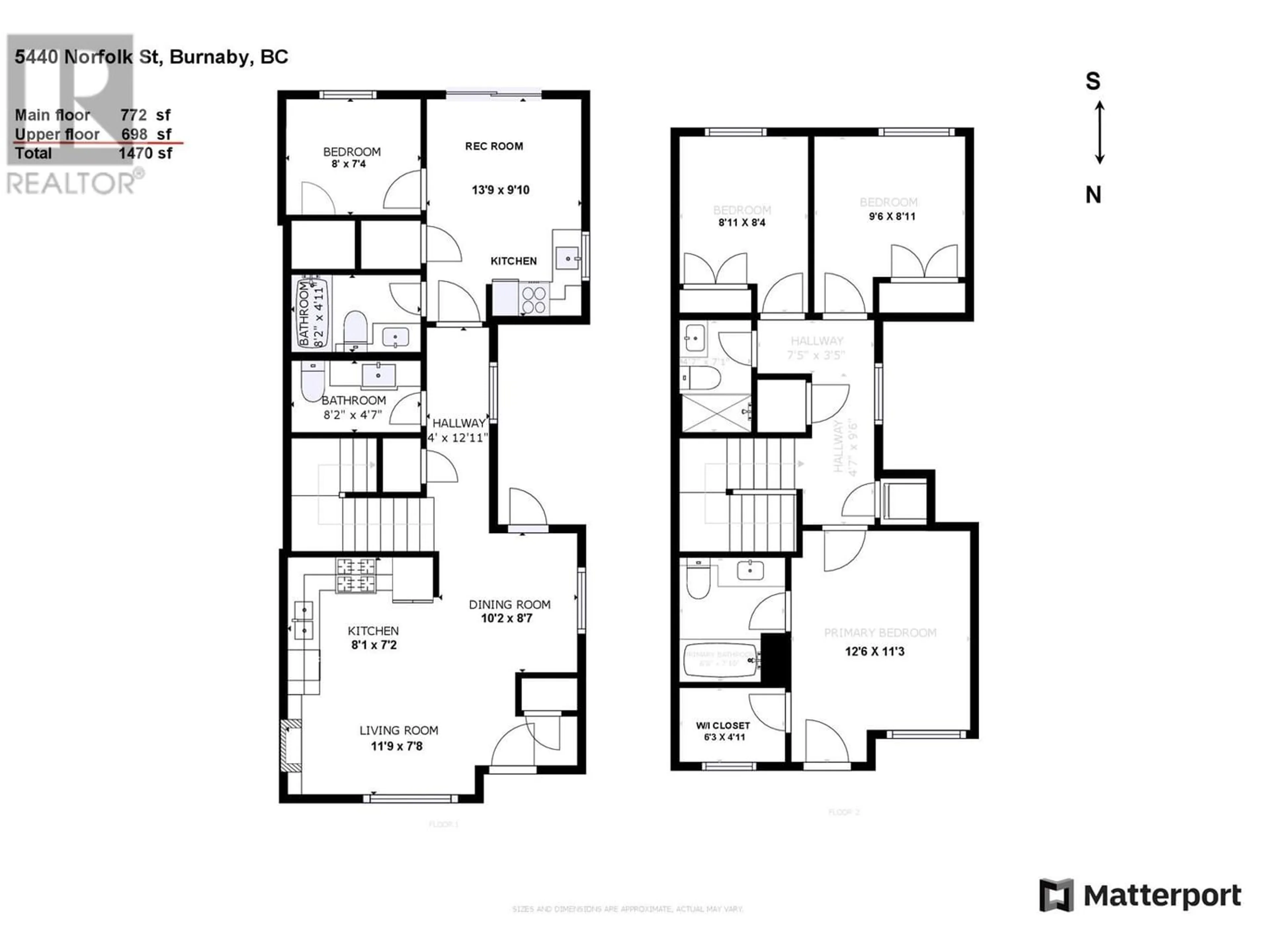 Floor plan for 5440 NORFOLK STREET, Burnaby British Columbia V5G1G2
