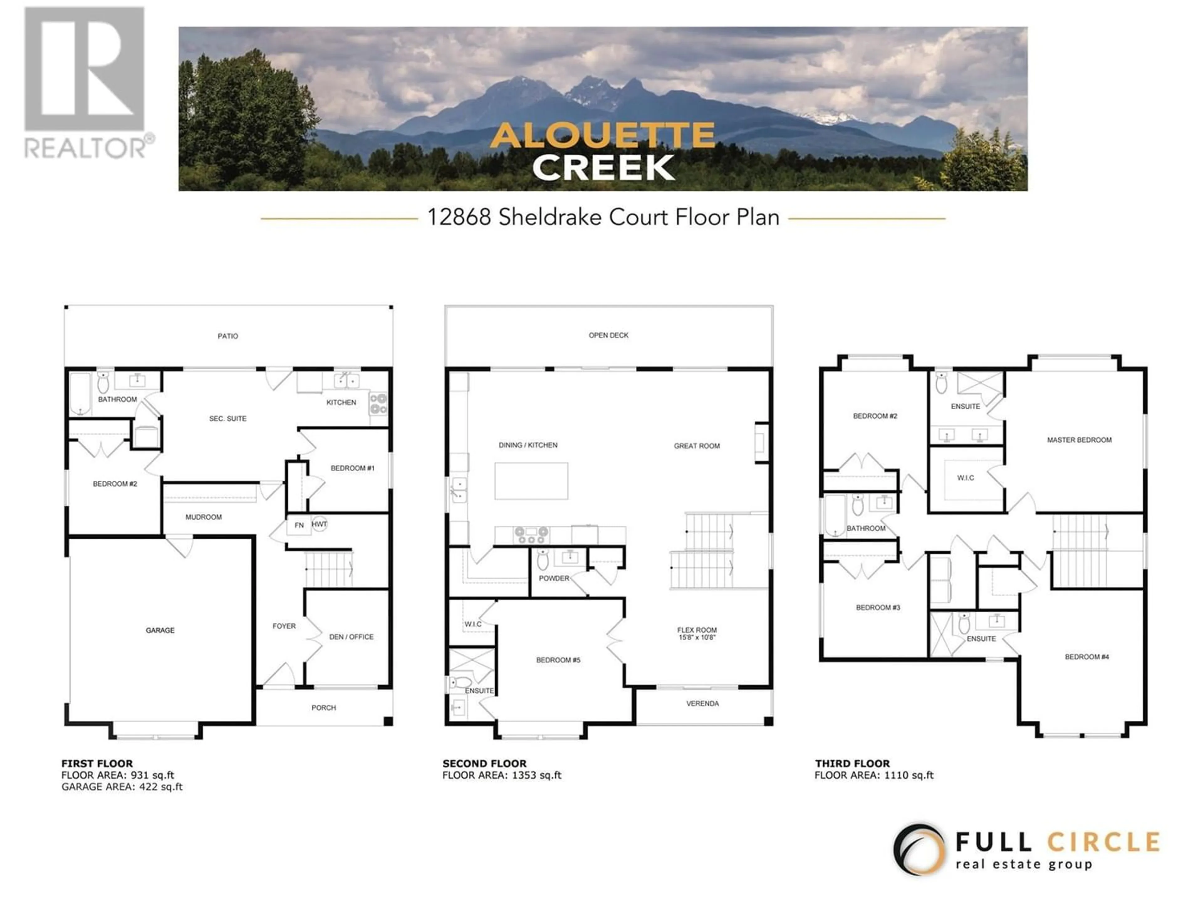 Floor plan for 12868 SHELDRAKE COURT, Maple Ridge British Columbia V4R2R7