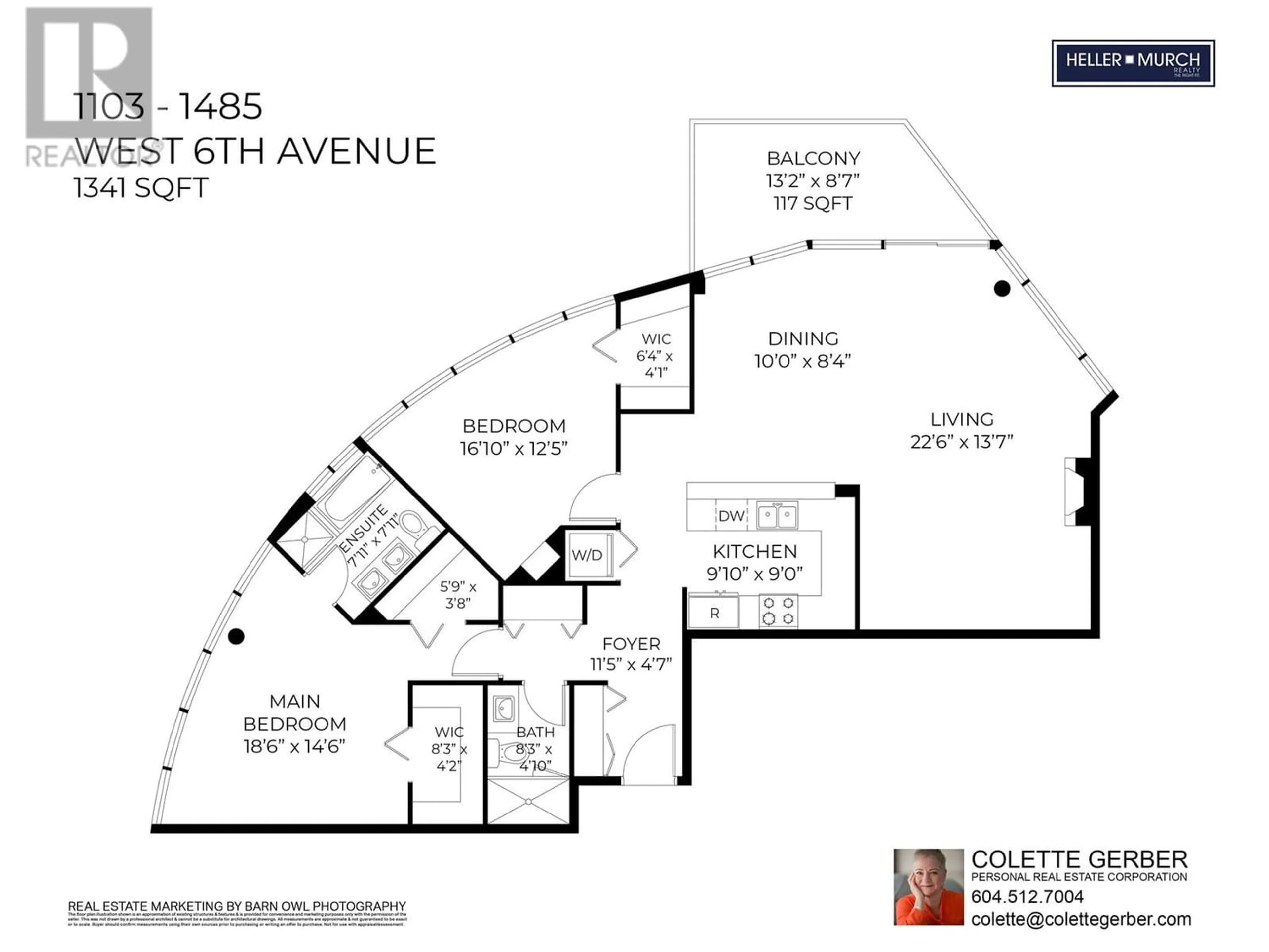 Floor plan for 1103 1485 W 6TH AVENUE, Vancouver British Columbia V6H4G1