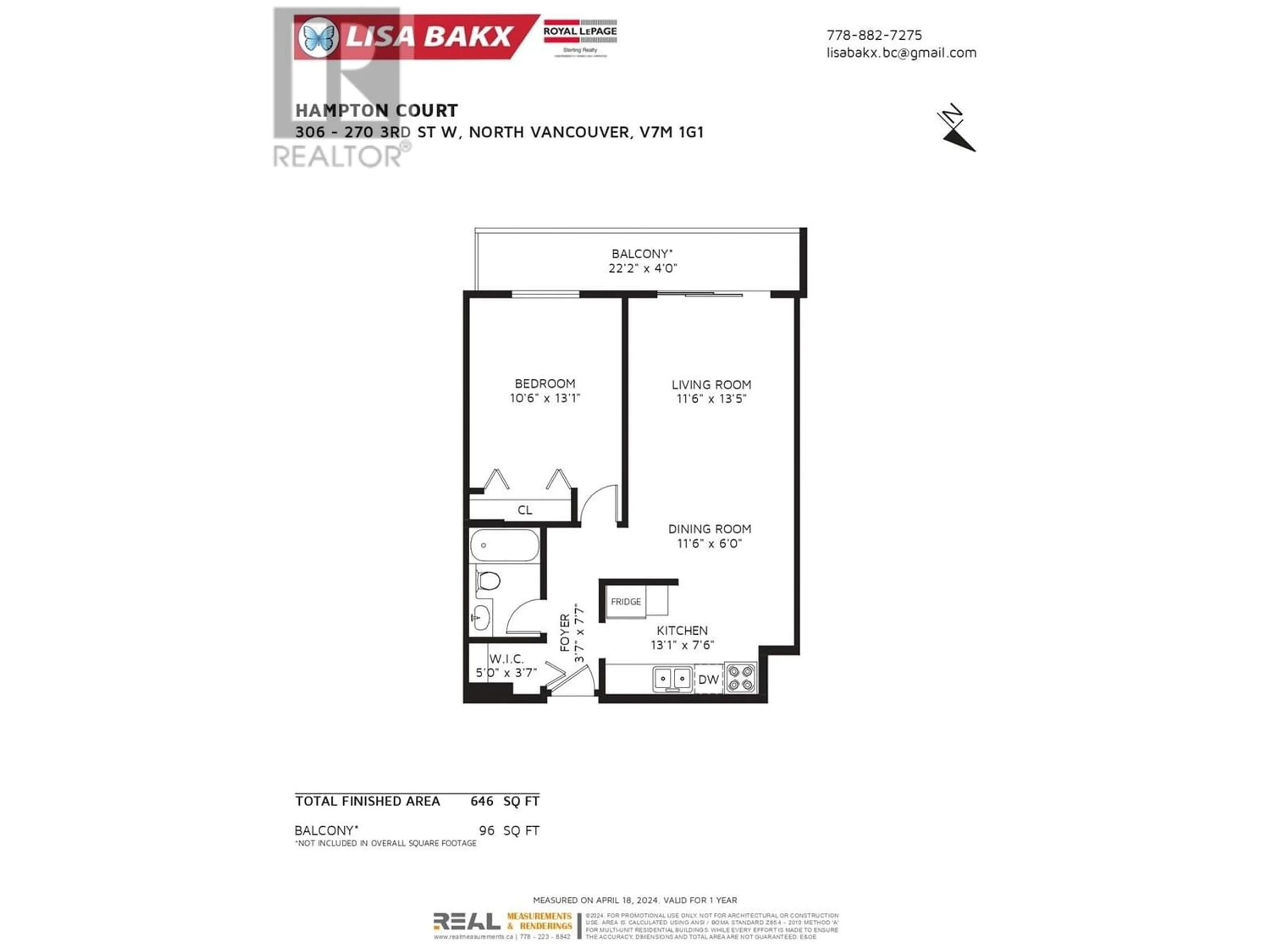 Floor plan for 306 270 W 3RD STREET, North Vancouver British Columbia V7M1G1