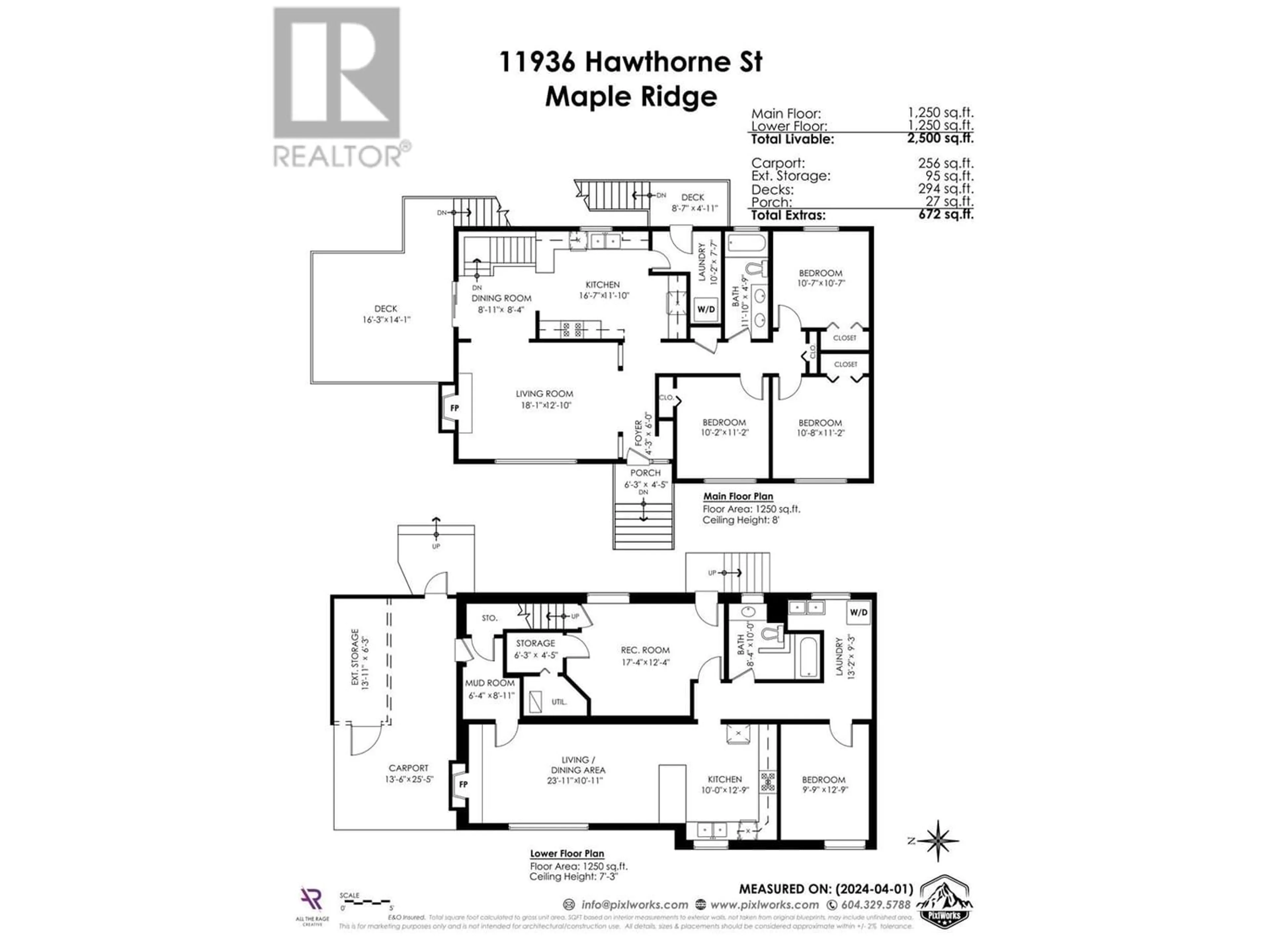 Floor plan for 11936 HAWTHORNE STREET, Maple Ridge British Columbia V2X6V4