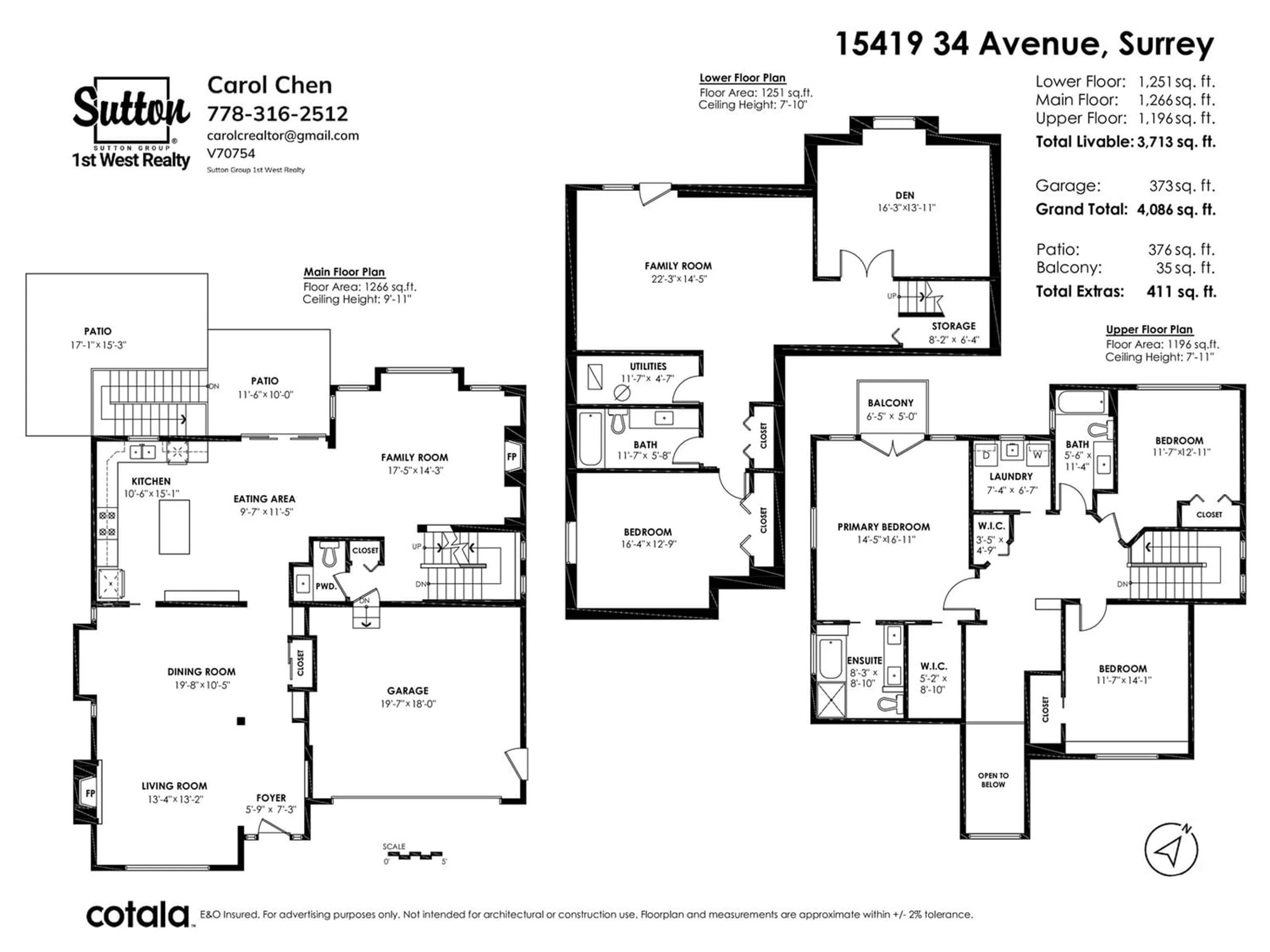 Floor plan for 15419 34 AVENUE, Surrey British Columbia V3Z0K6