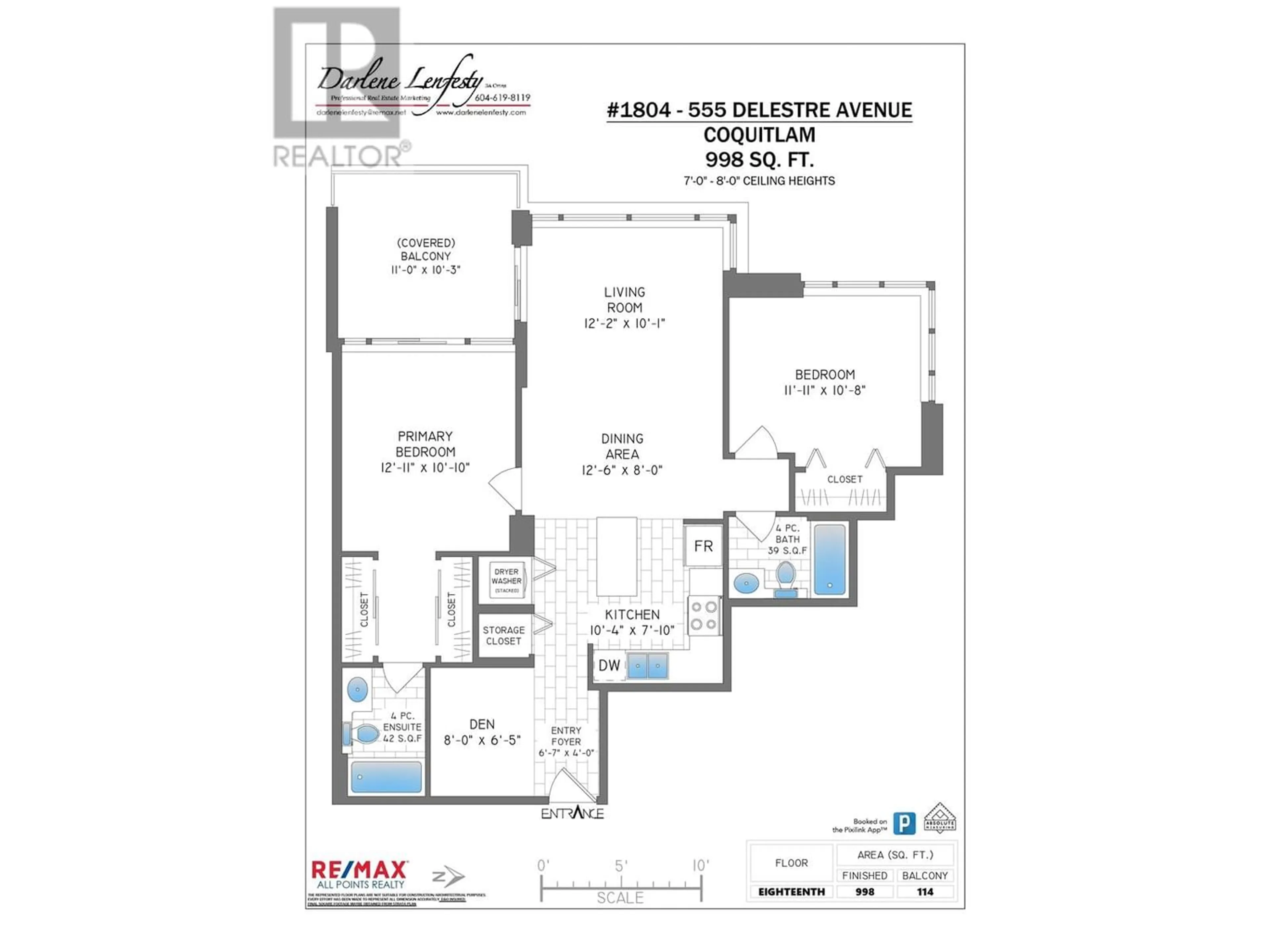 Floor plan for 1804 555 DELESTRE AVENUE, Coquitlam British Columbia V3K0A9
