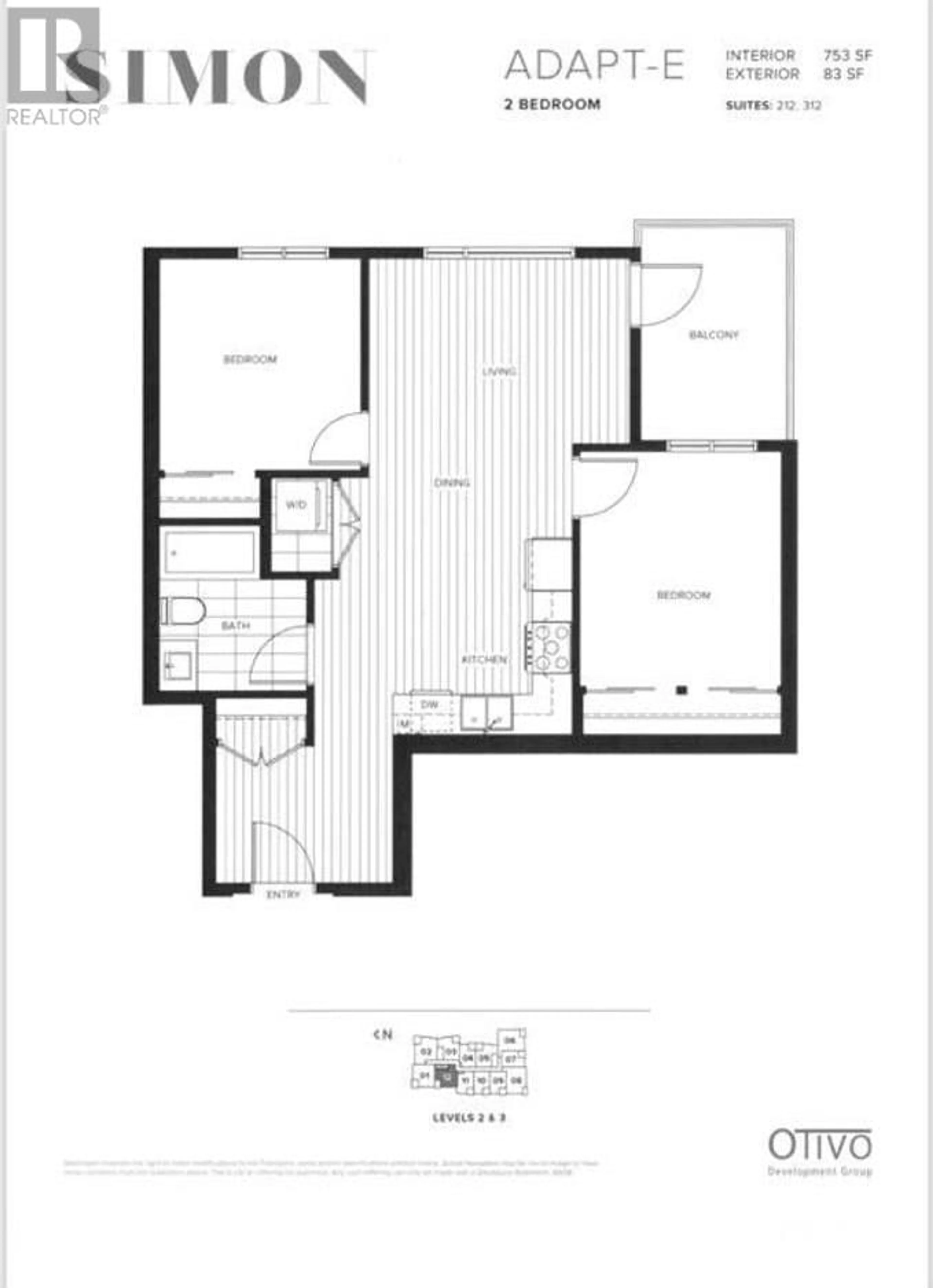 Floor plan for 212 717 BRESLAY STREET, Coquitlam British Columbia V3J0J3