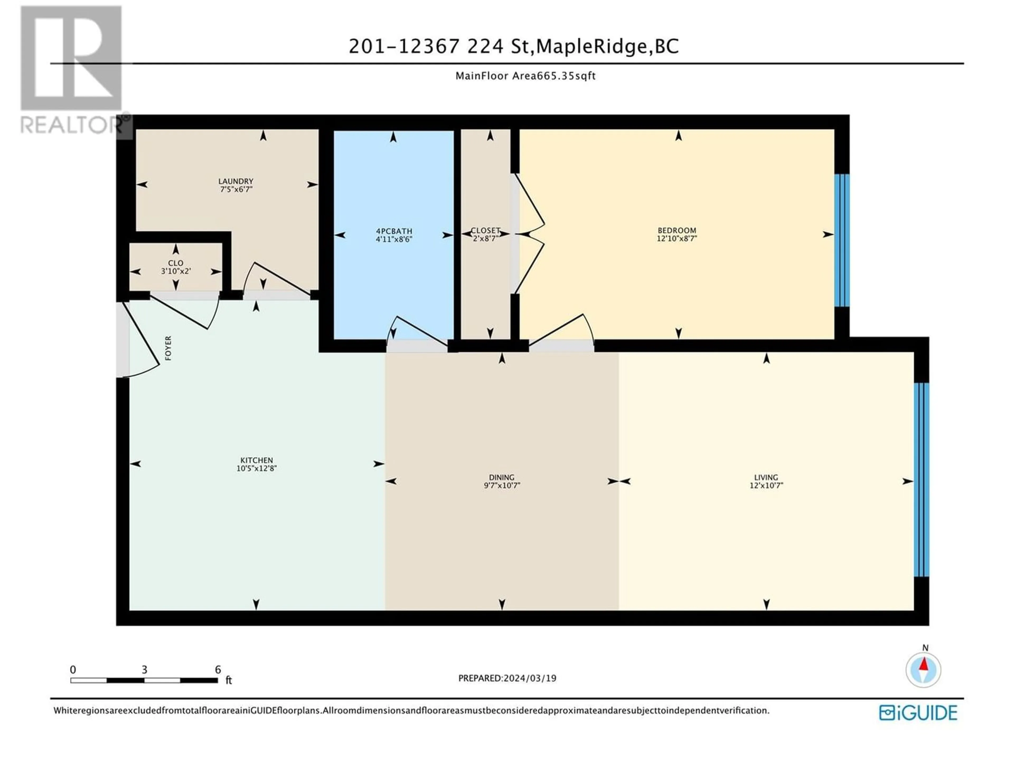 Floor plan for 201 12367 224 STREET, Maple Ridge British Columbia V2X6B9