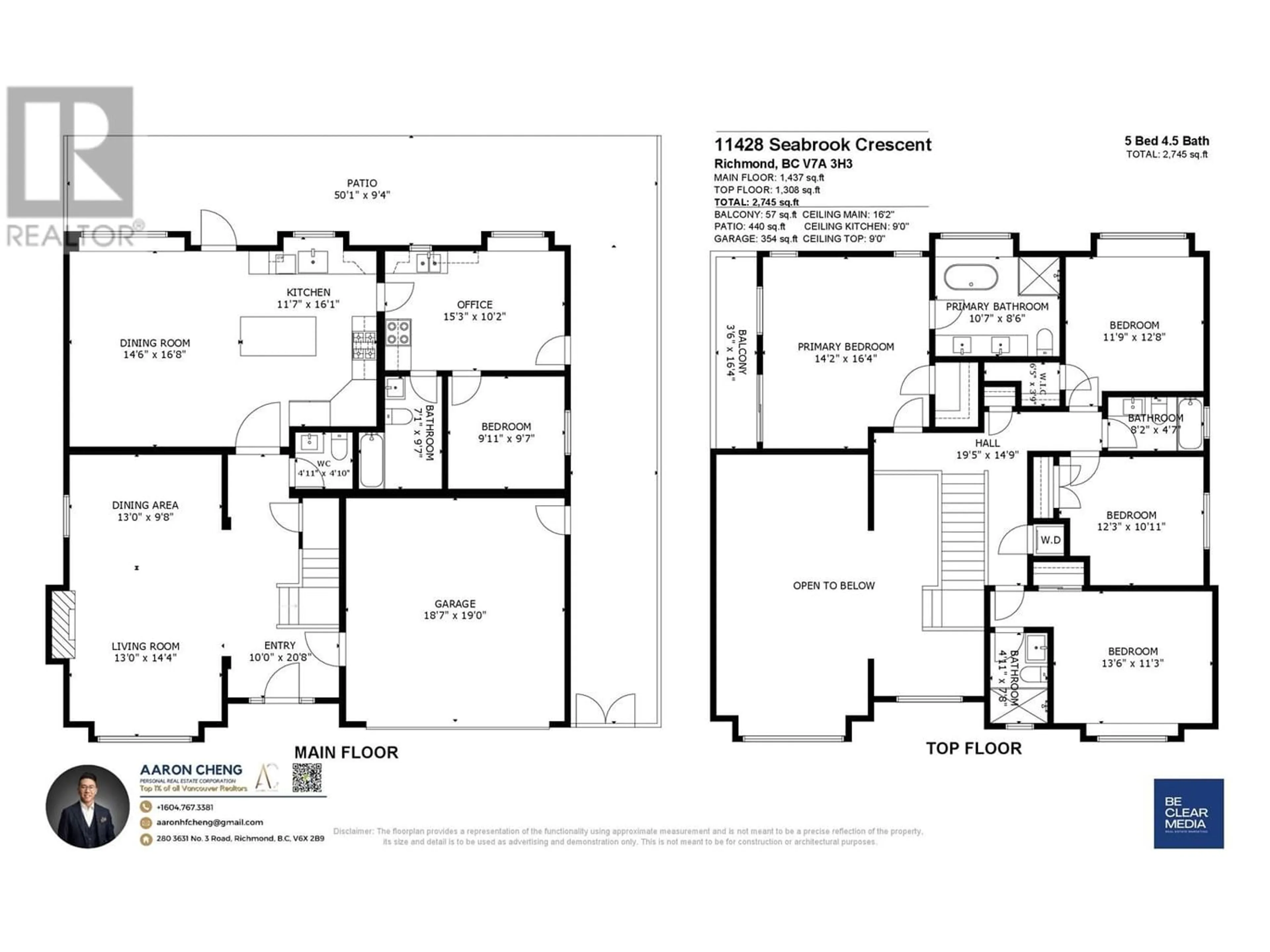 Floor plan for 11428 SEABROOK CRESCENT, Richmond British Columbia V7A3H3