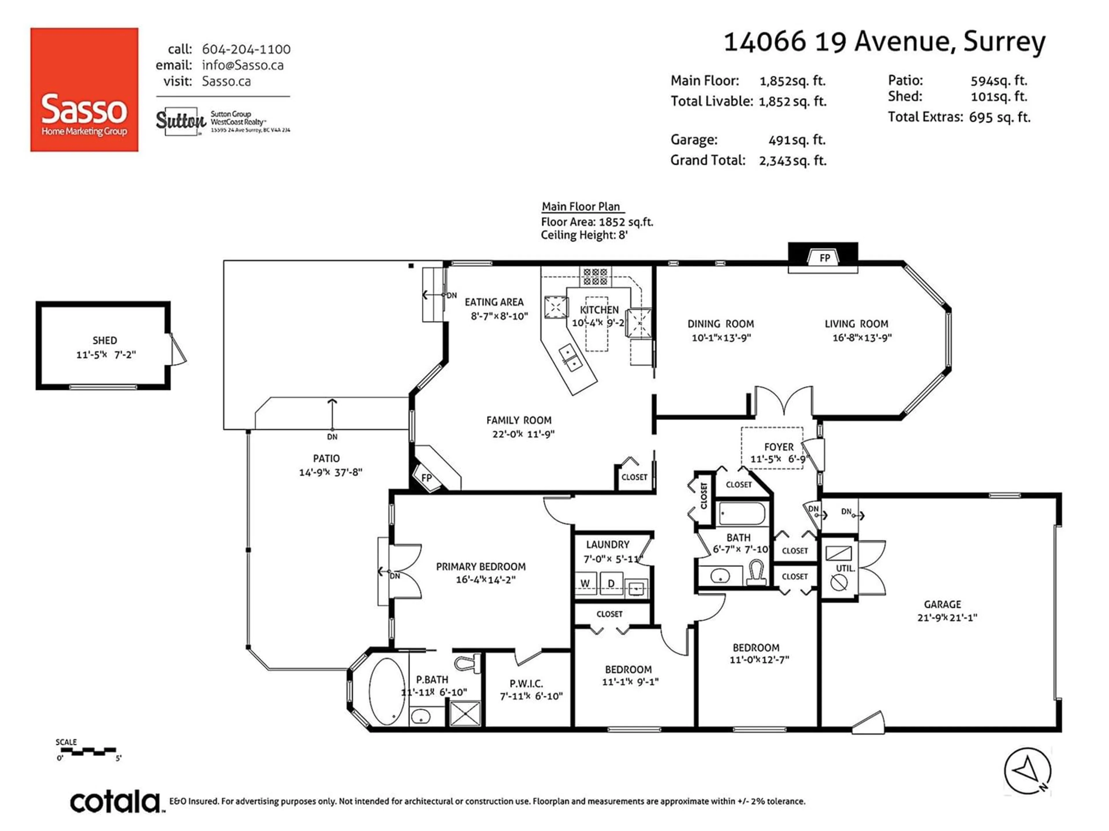 Floor plan for 14066 19 AVENUE, Surrey British Columbia V4A8C1