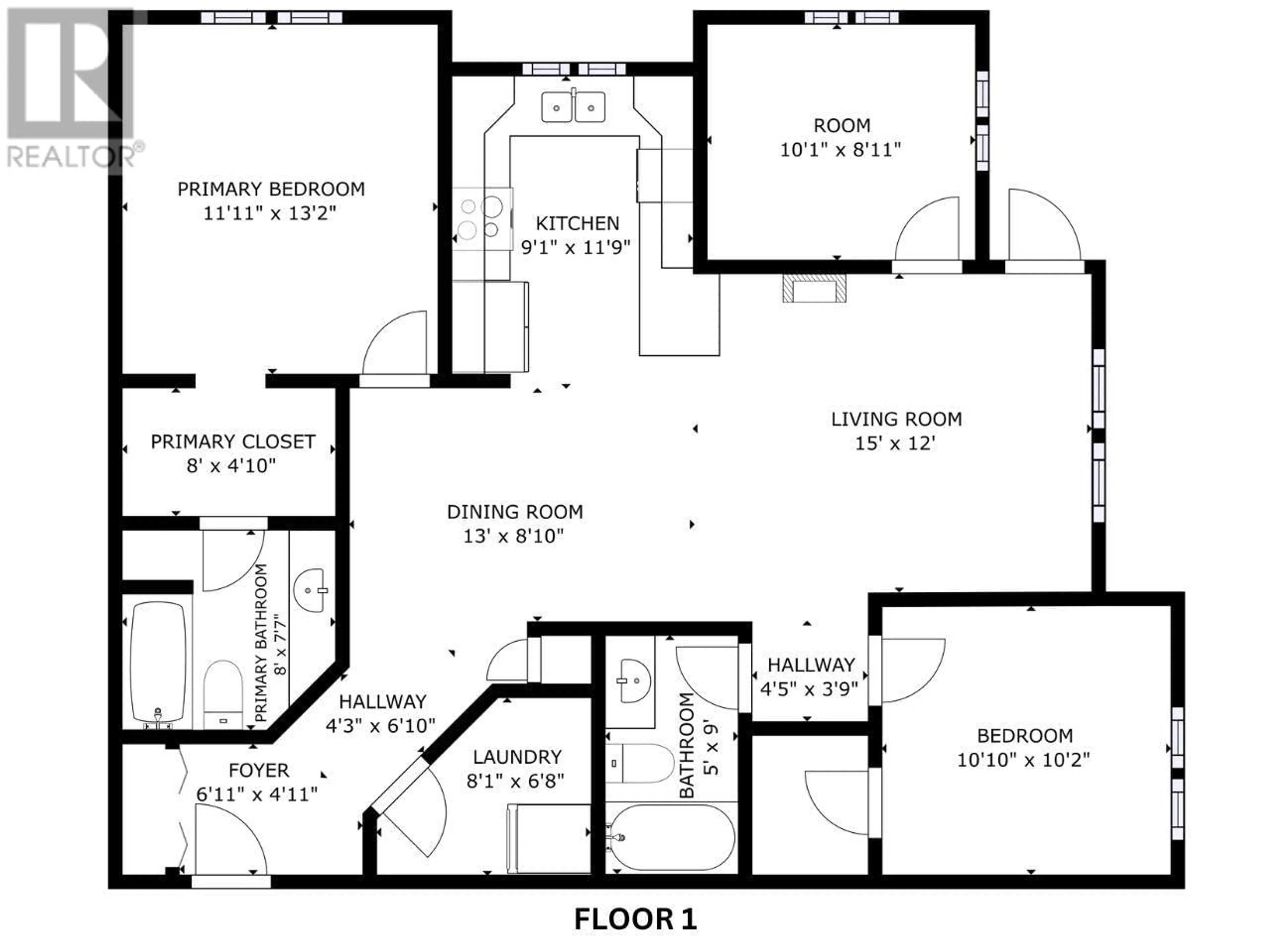 Floor plan for 204 11203 105 AVENUE, Fort St. John British Columbia V1J0L3