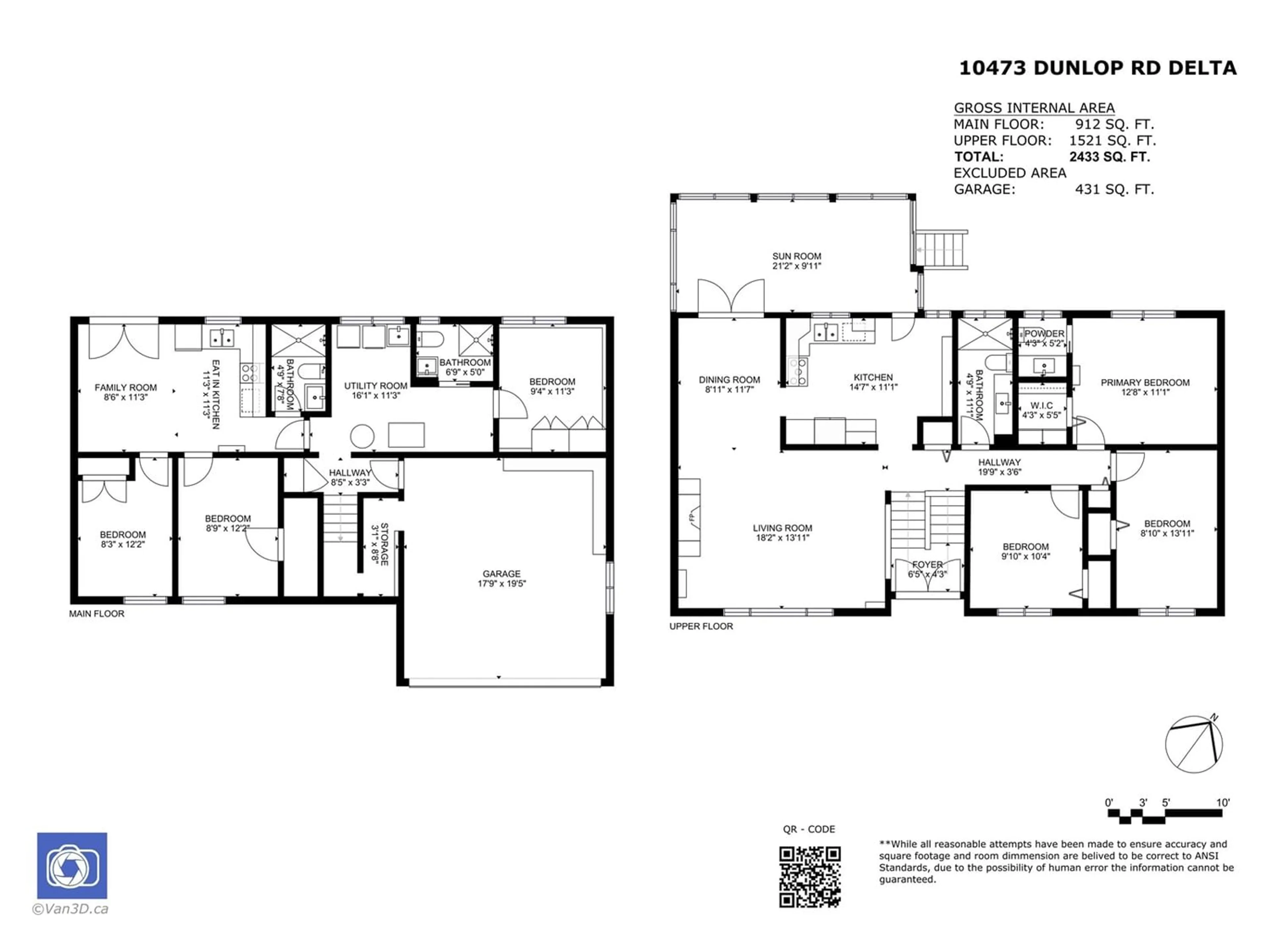 Floor plan for 10473 DUNLOP ROAD, Delta British Columbia V4C2L1