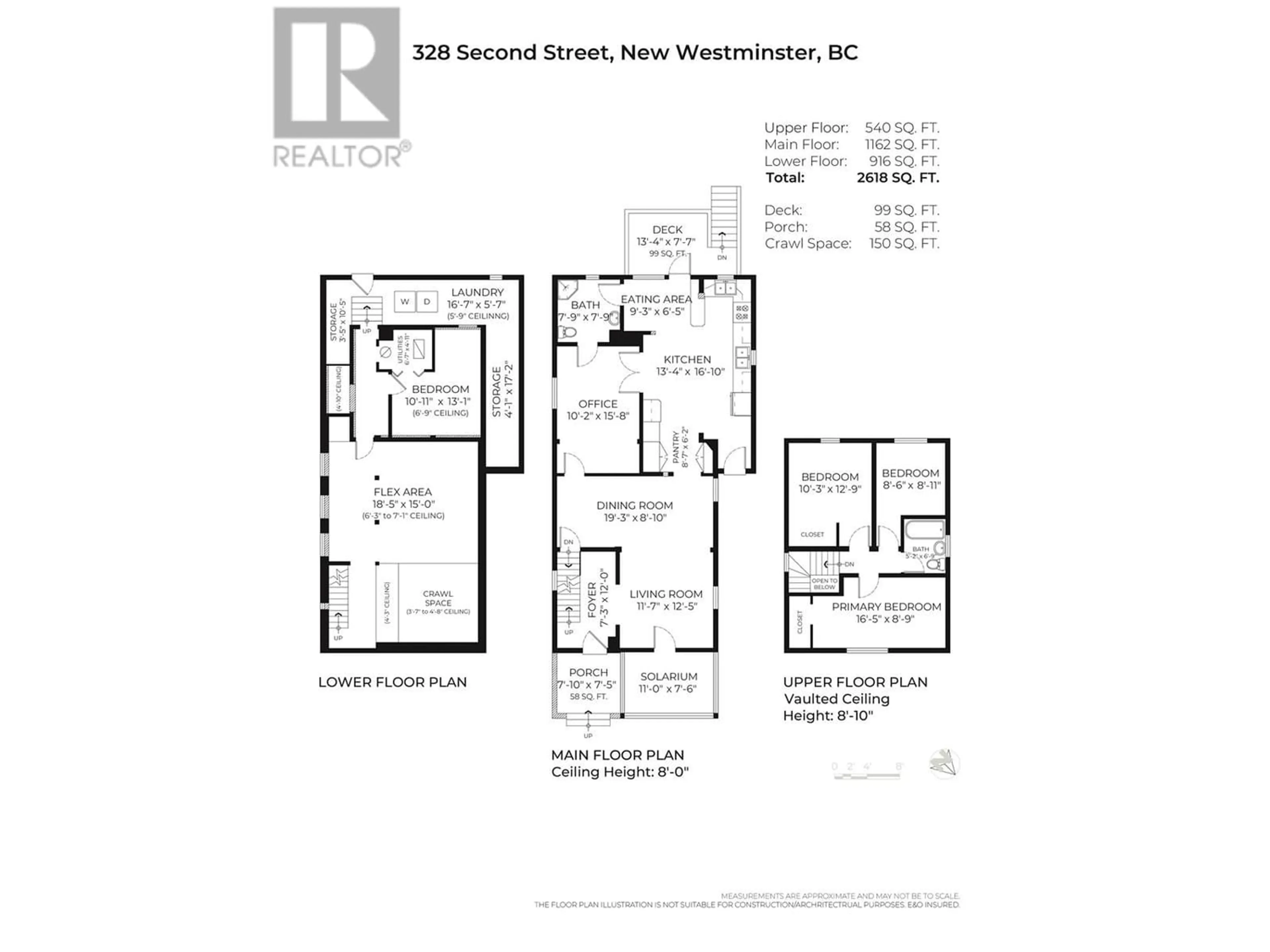 Floor plan for 328 SECOND STREET, New Westminster British Columbia V3L2K8