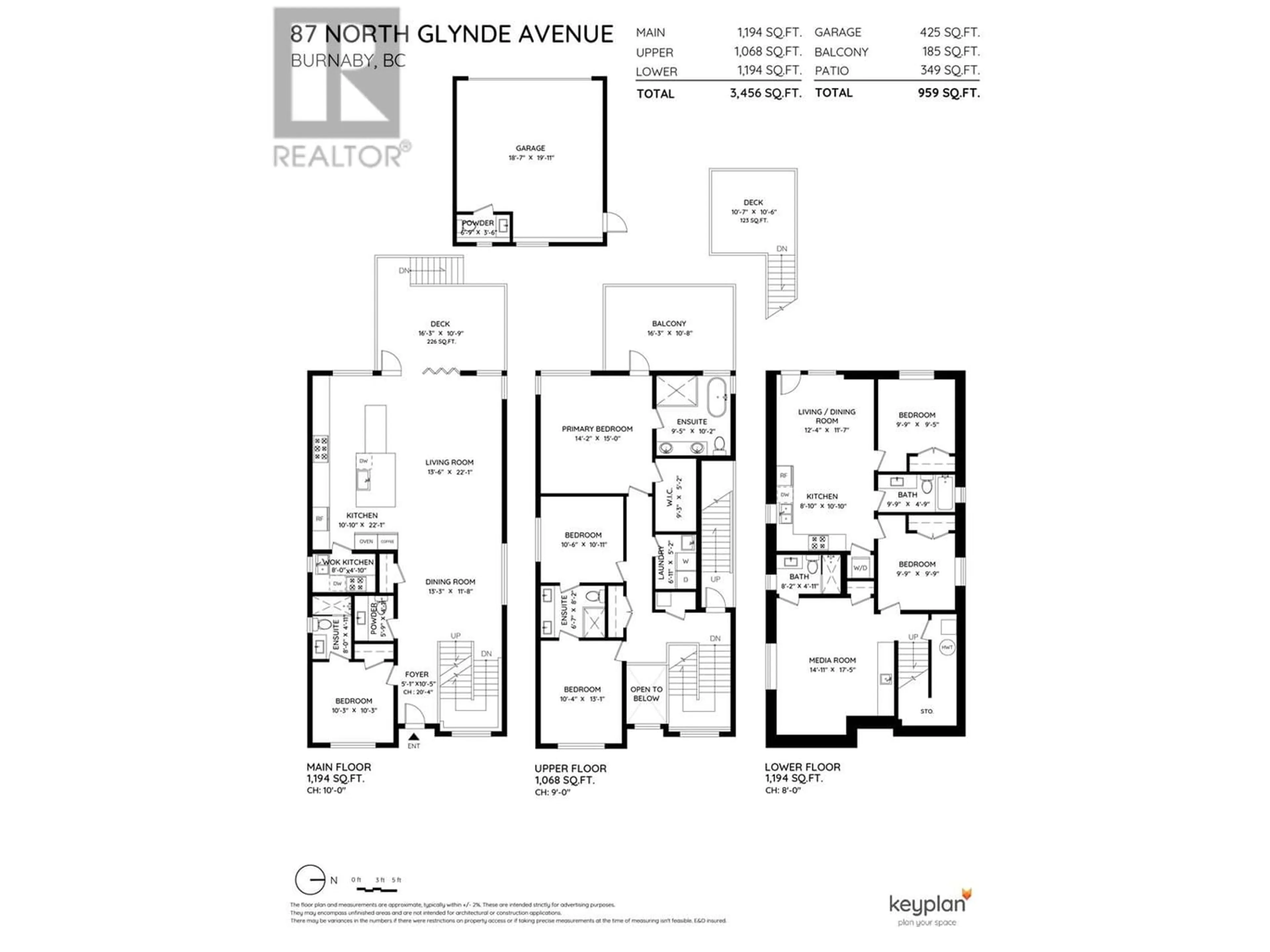 Floor plan for 87 N GLYNDE AVENUE, Burnaby British Columbia V5B1G8