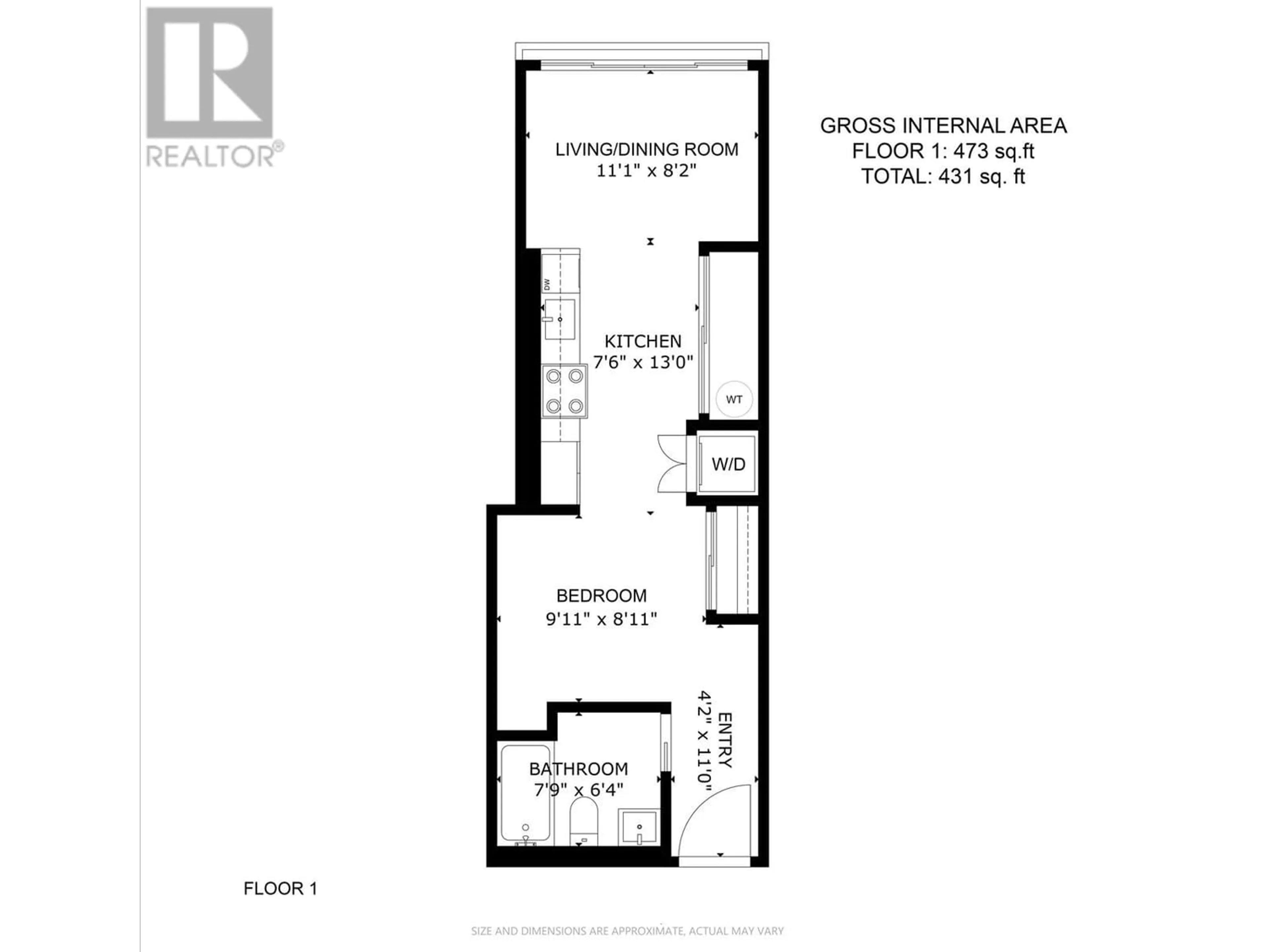 Floor plan for 502 2446 SHAUGHNESSY STREET, Port Coquitlam British Columbia V3C3E5