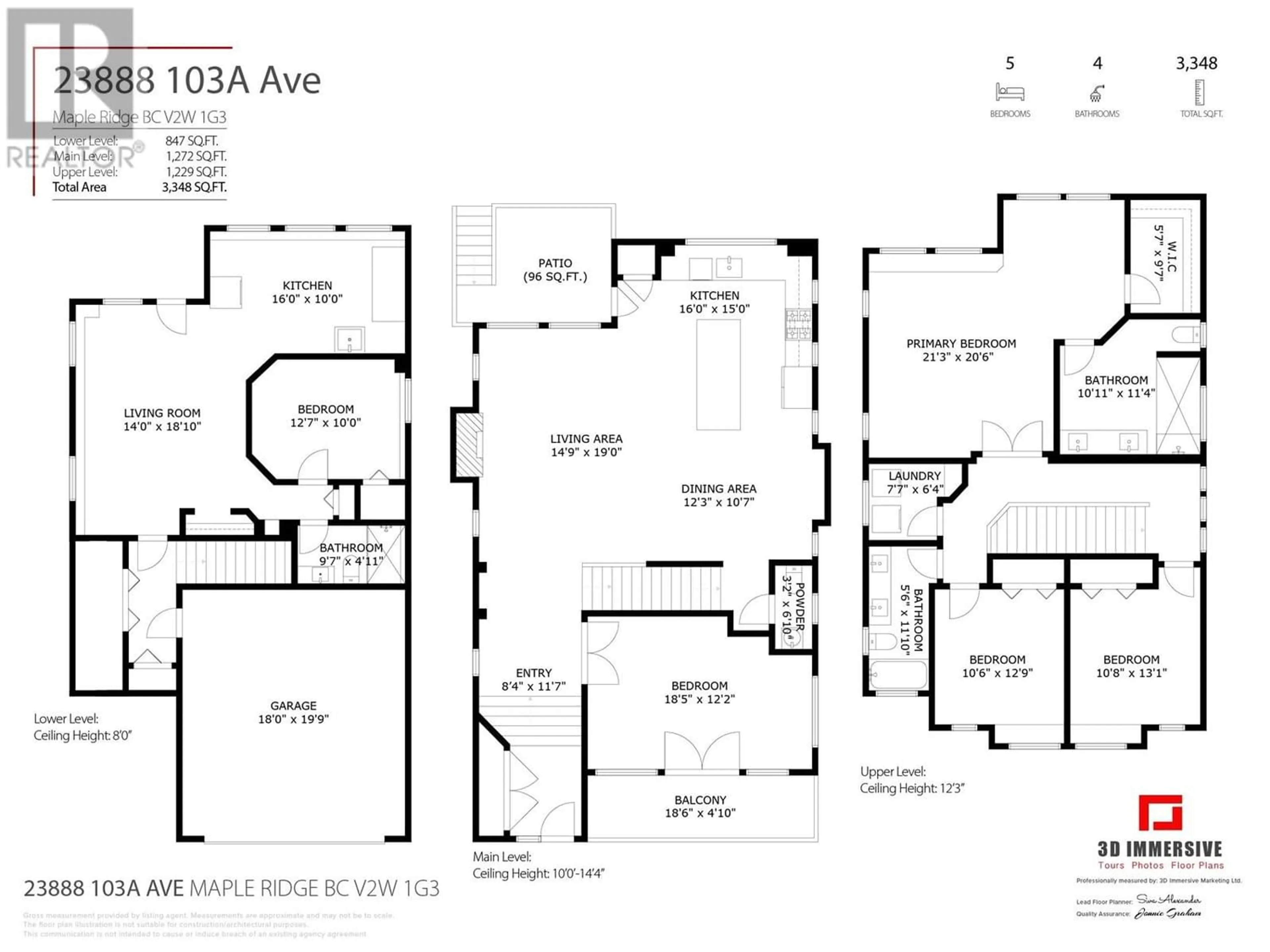 Floor plan for 23888 103A AVENUE, Maple Ridge British Columbia V2W1G3