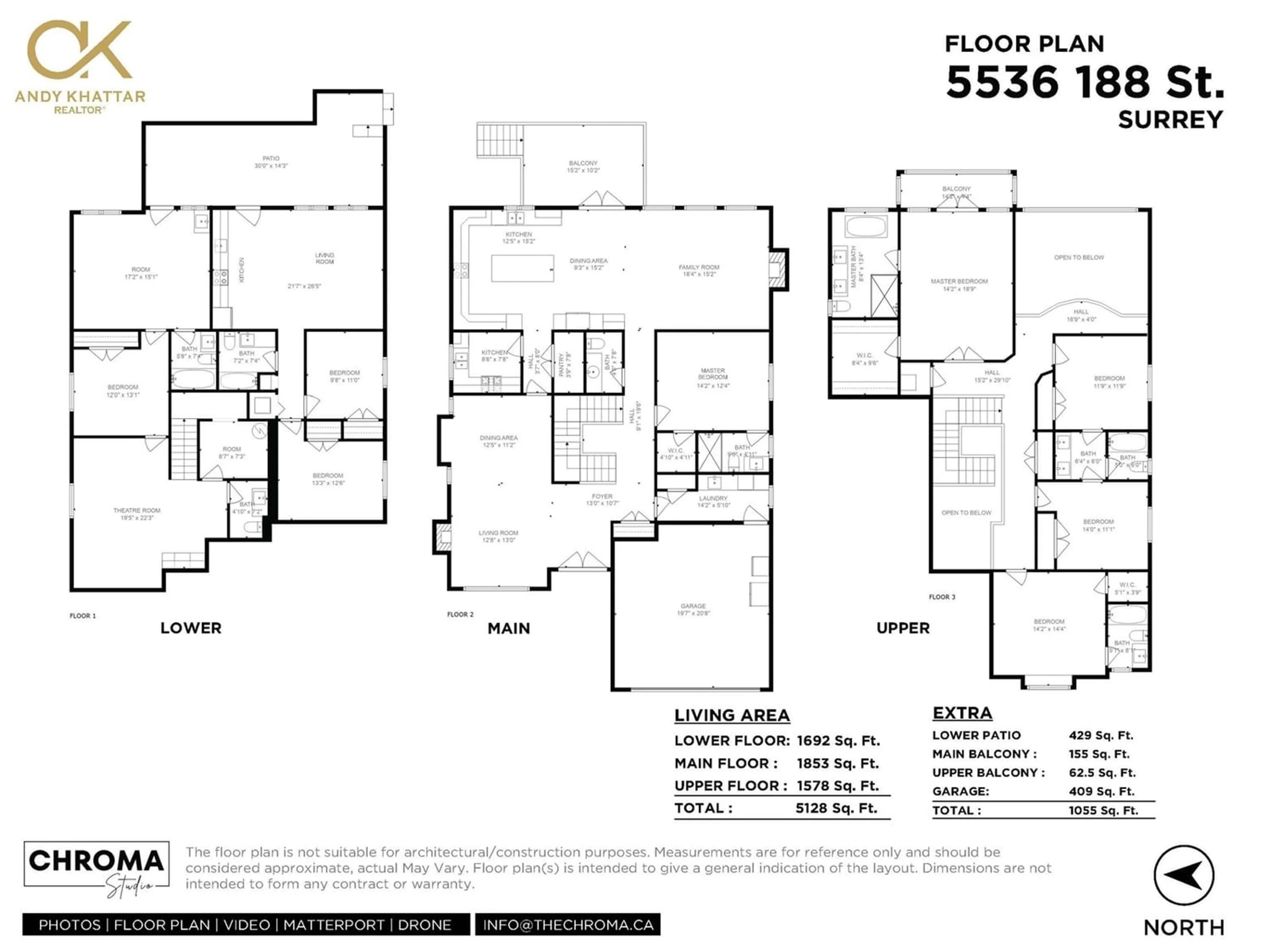 Floor plan for 5536 188 STREET, Surrey British Columbia V3S4N7