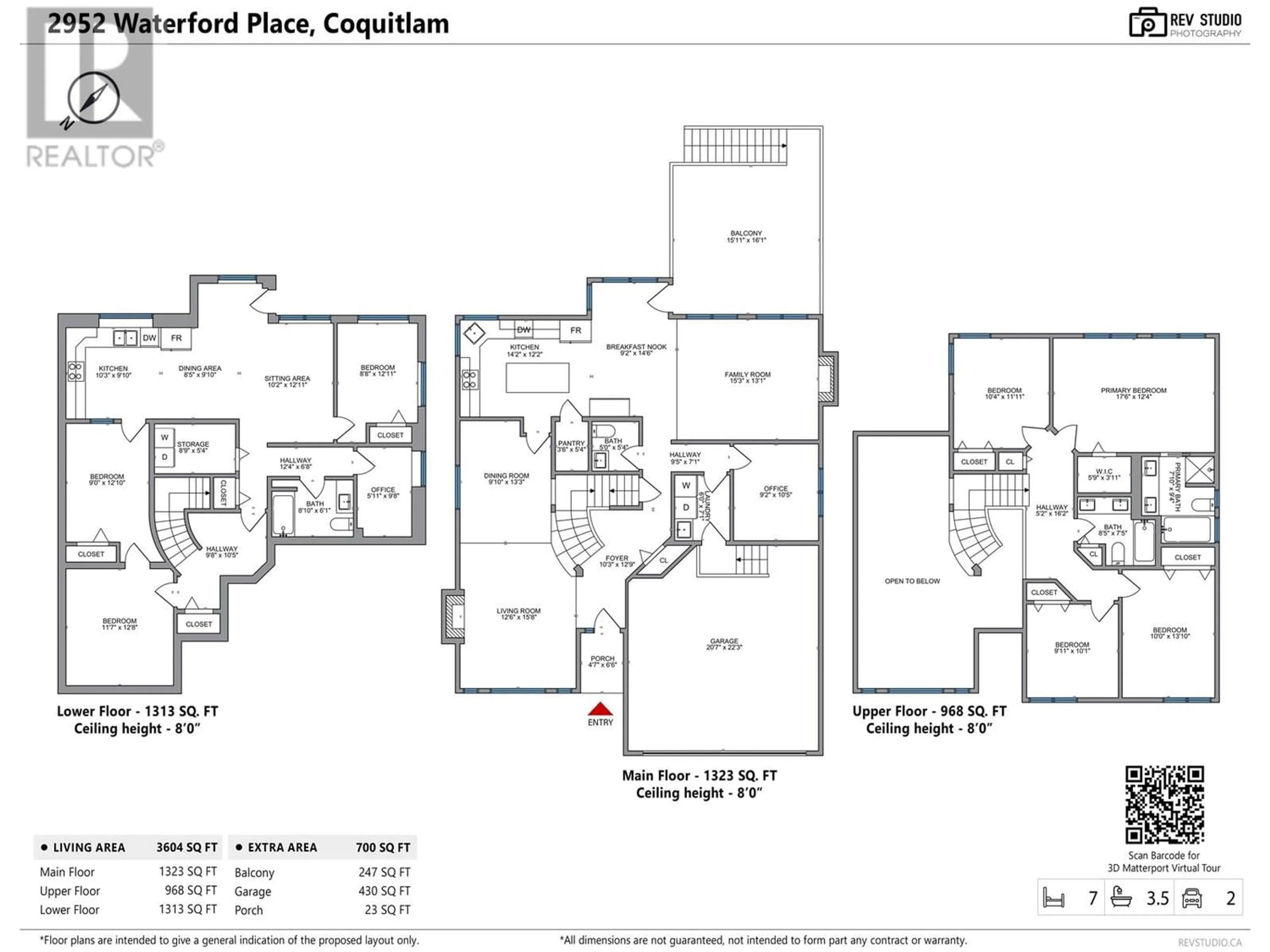 Floor plan for 2952 WATERFORD PLACE, Coquitlam British Columbia V3E2S9