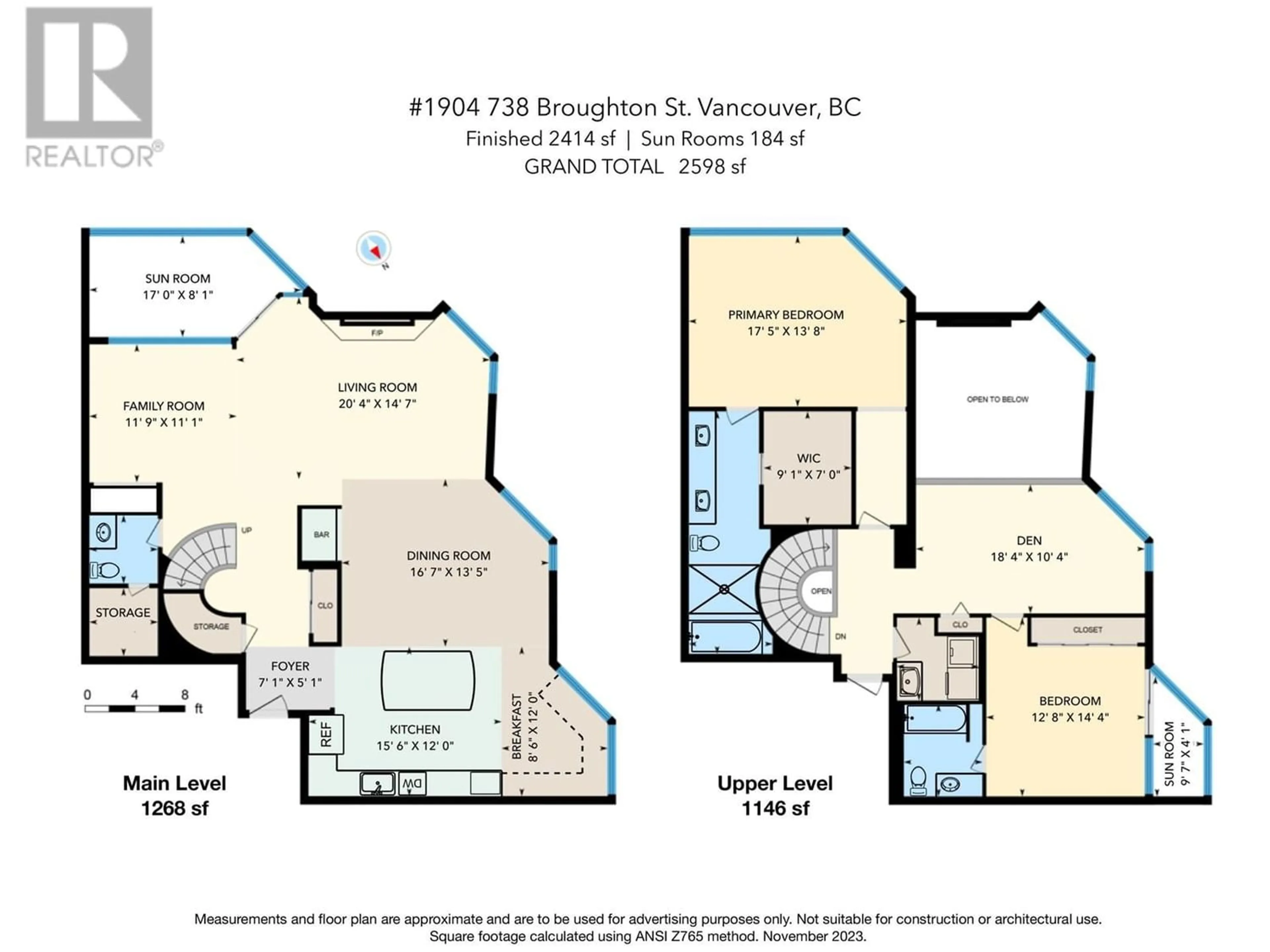 Floor plan for 1904 738 BROUGHTON STREET, Vancouver British Columbia V6G3A7