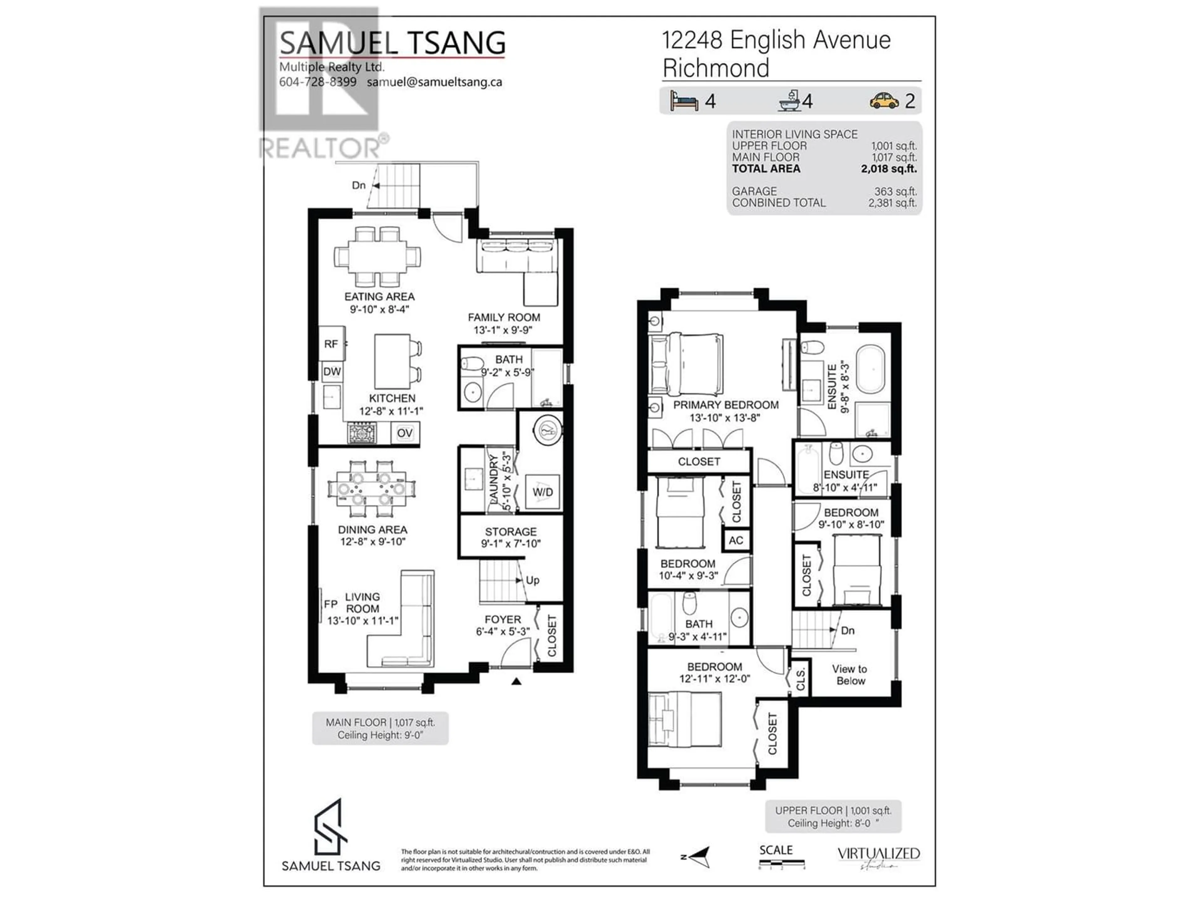 Floor plan for 12248 ENGLISH AVENUE, Richmond British Columbia V7E6S8