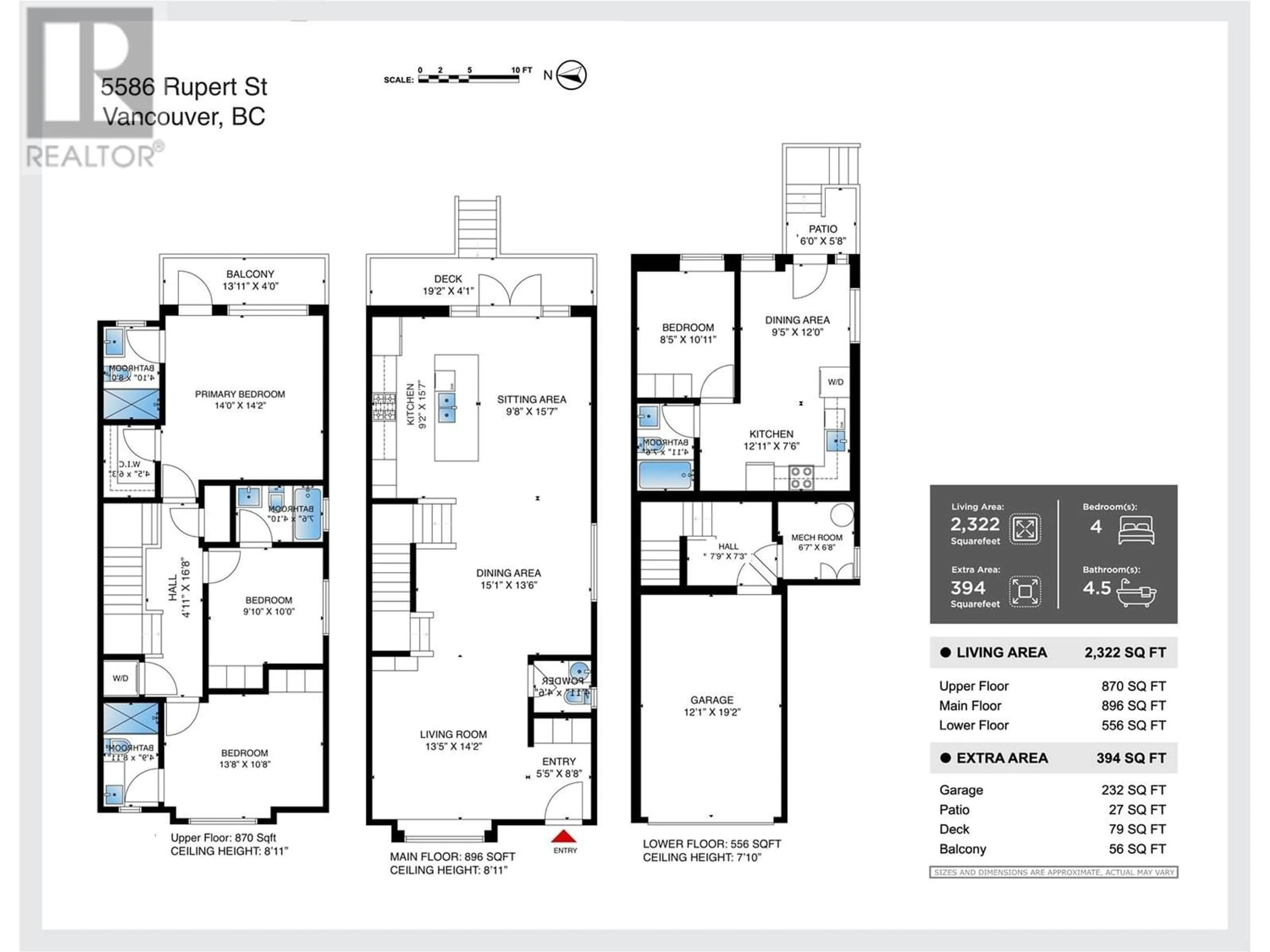 Floor plan for 5586 RUPERT STREET, Vancouver British Columbia V5R2K5