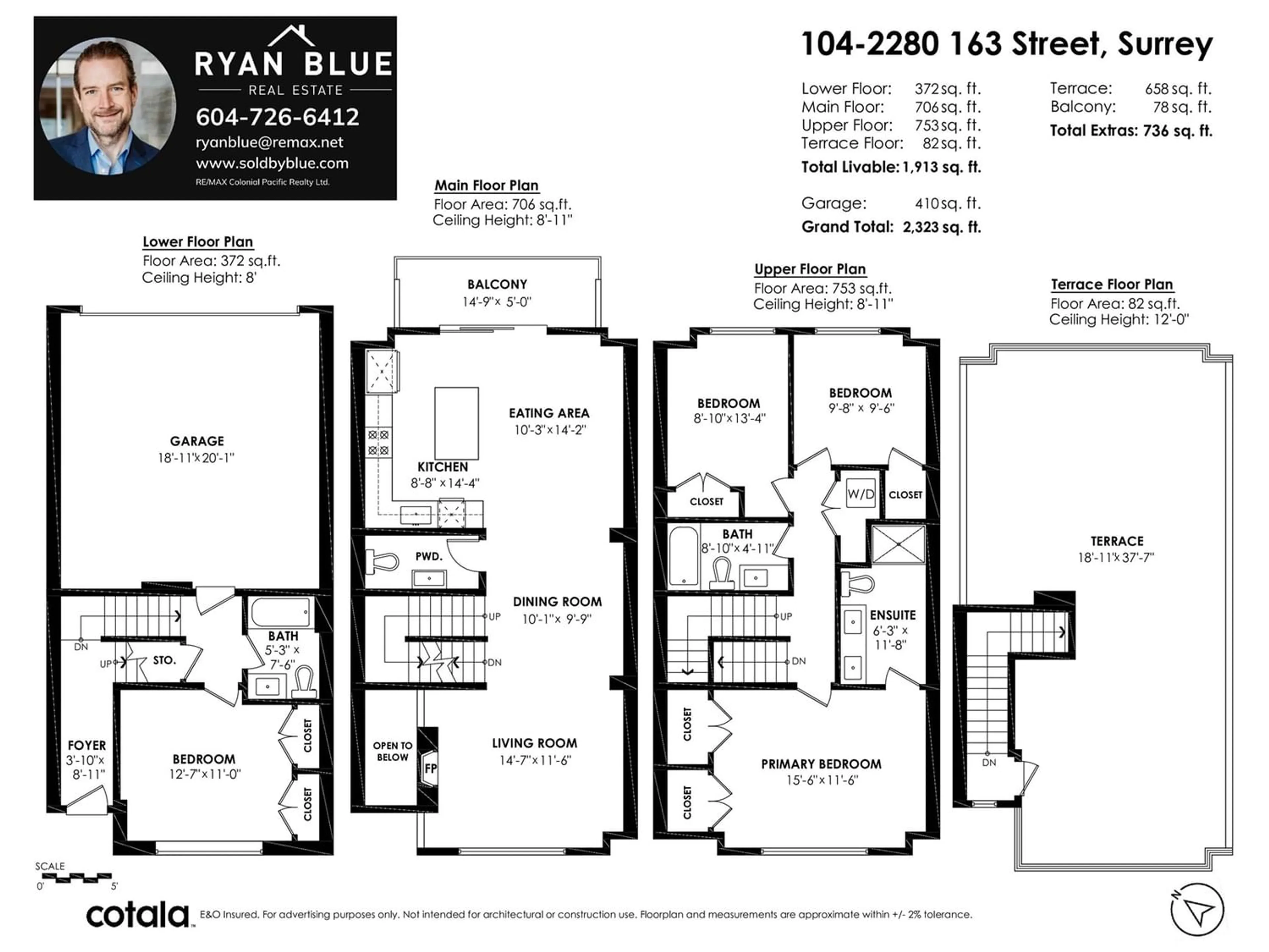 Floor plan for 104 2280 163 STREET, Surrey British Columbia V3Z0S4