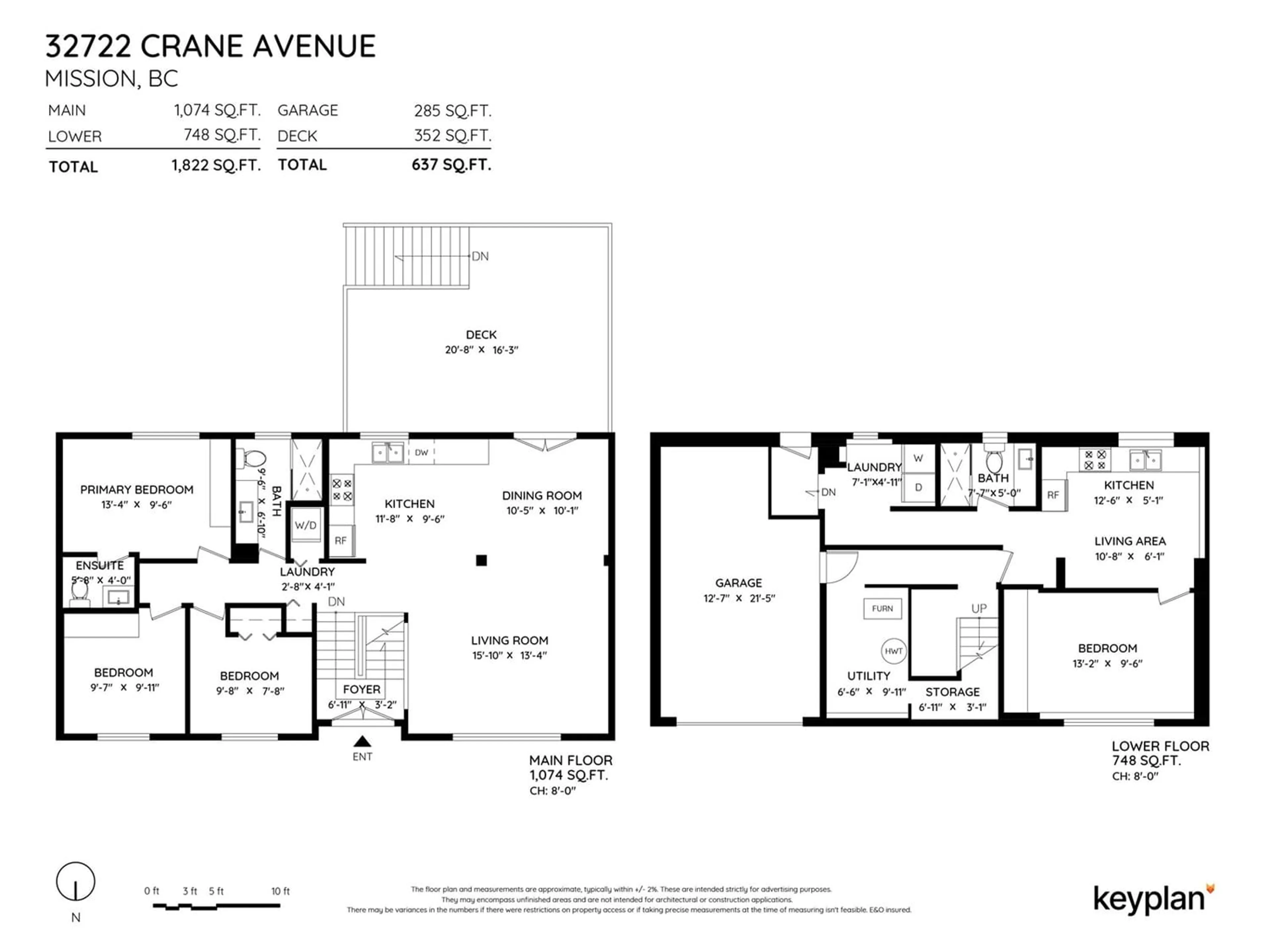 Floor plan for 32722 CRANE AVENUE, Mission British Columbia V2V4V2