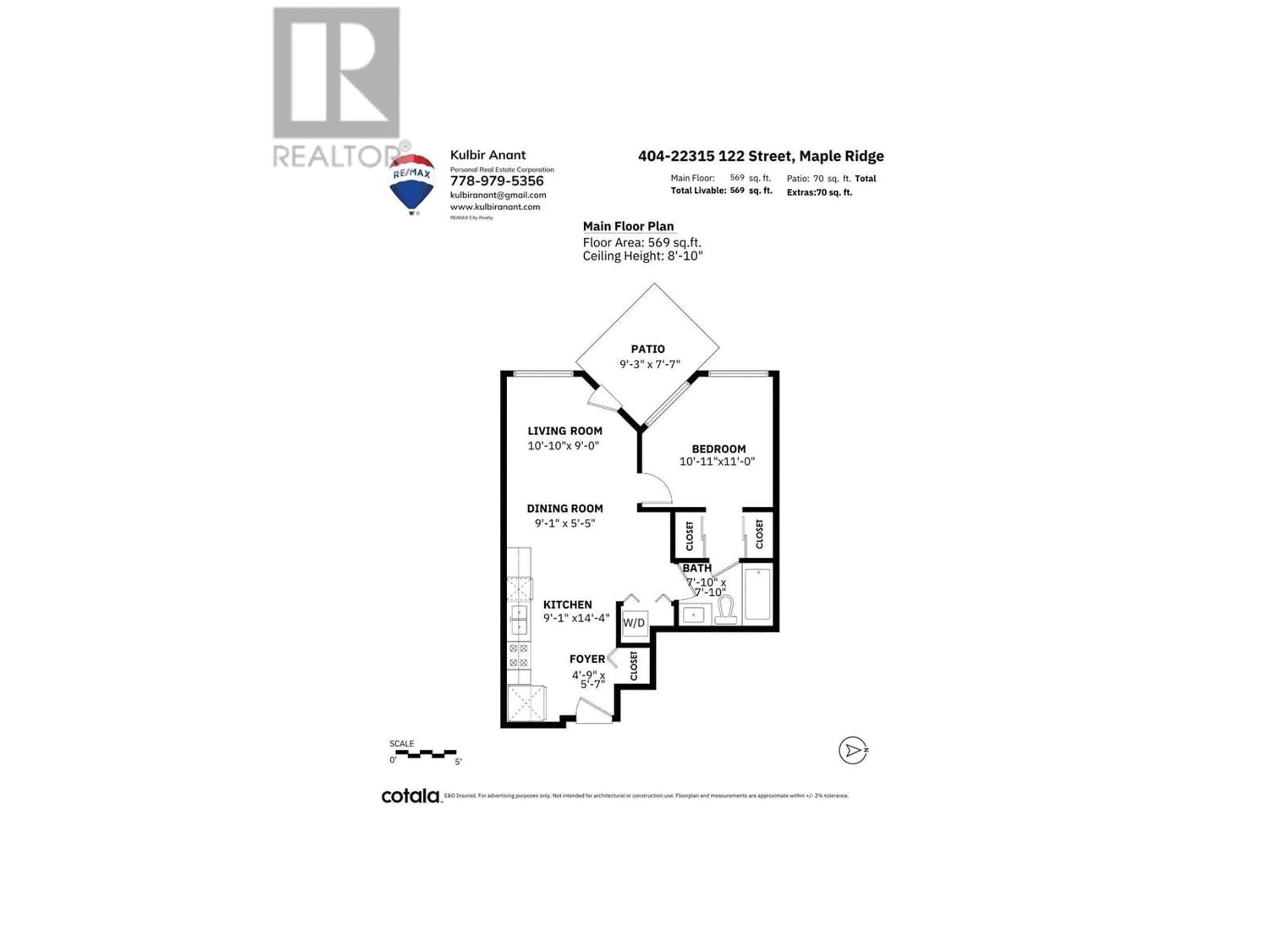 Floor plan for 404 22315 122 AVENUE, Maple Ridge British Columbia V2X4K7