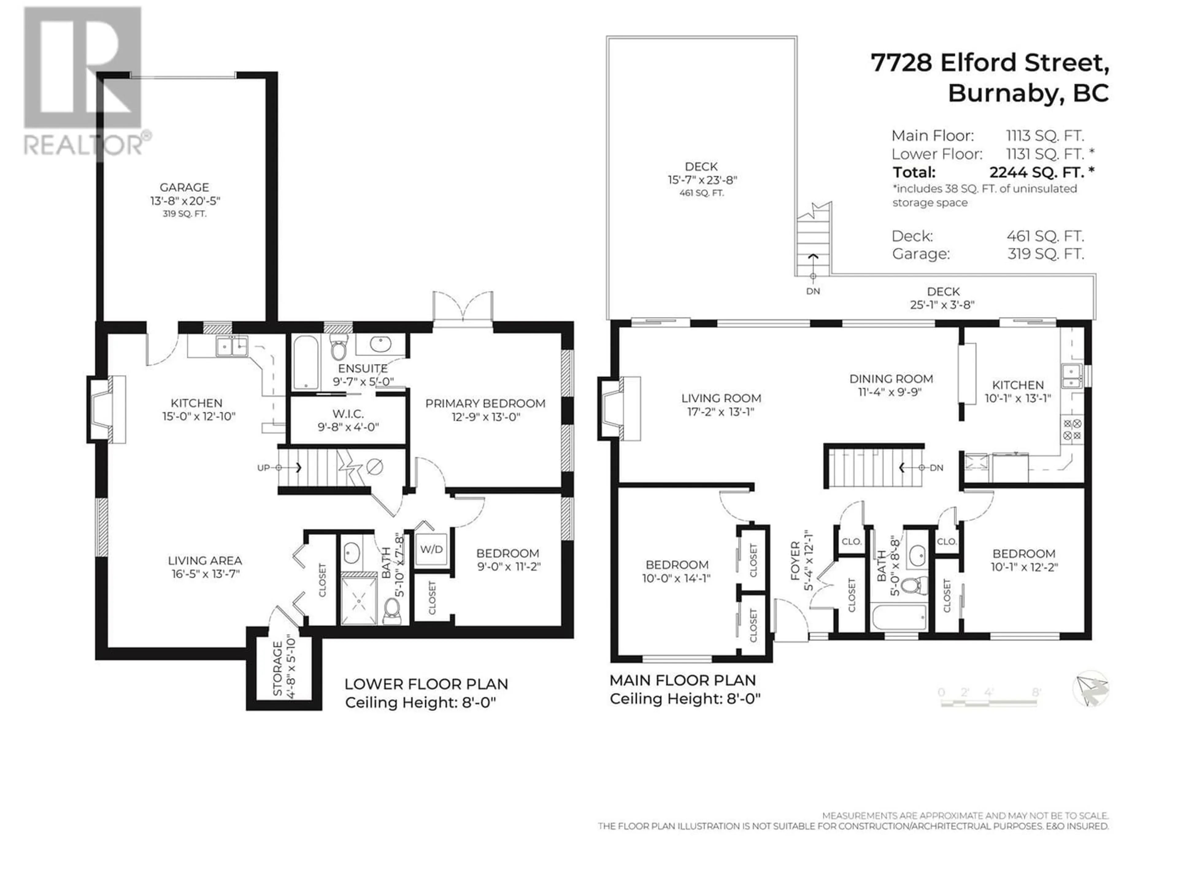 Floor plan for 7728 ELFORD STREET, Burnaby British Columbia V3N4B7