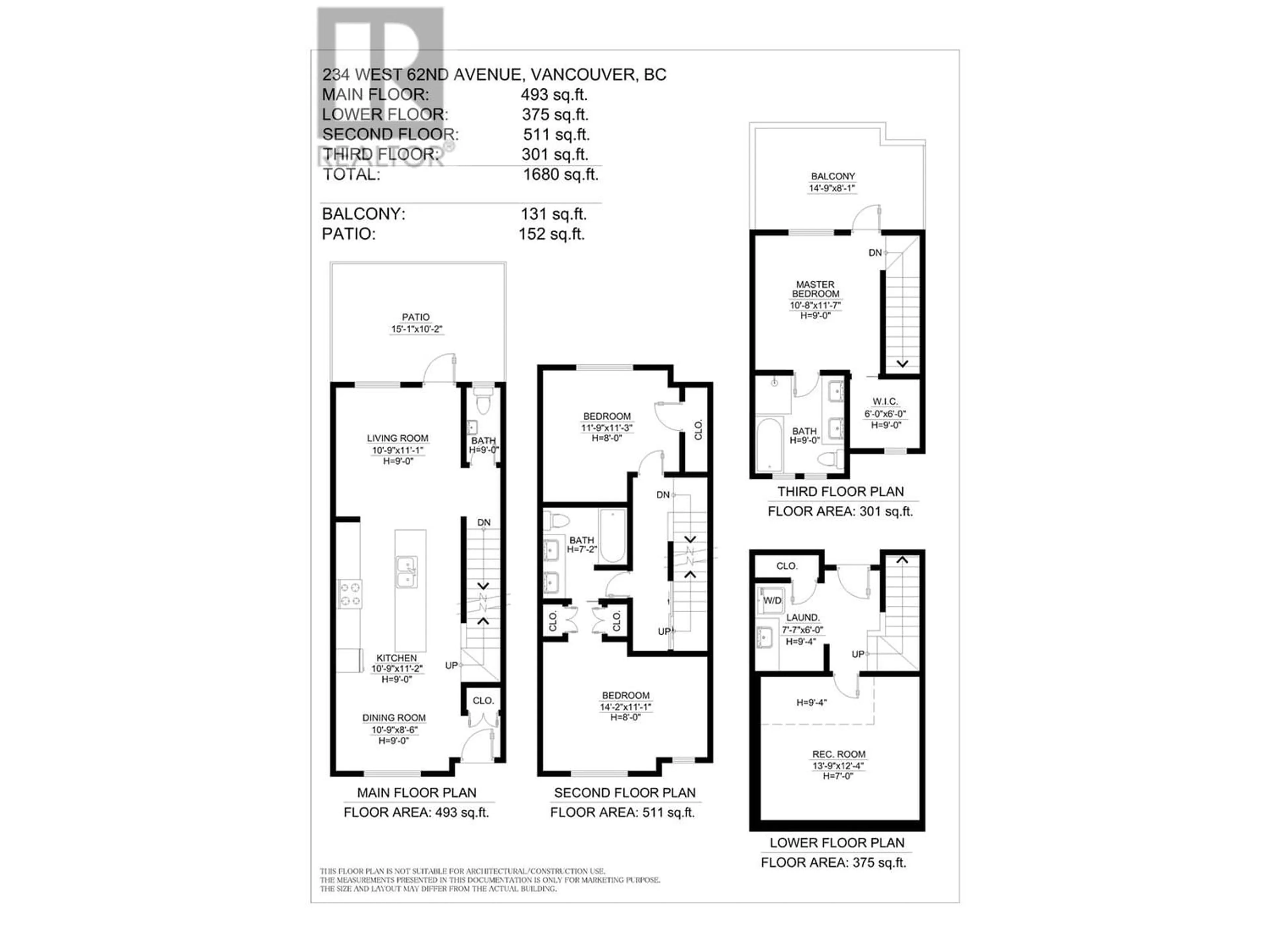 Floor plan for 234 W 62ND AVENUE, Vancouver British Columbia V5X0G7