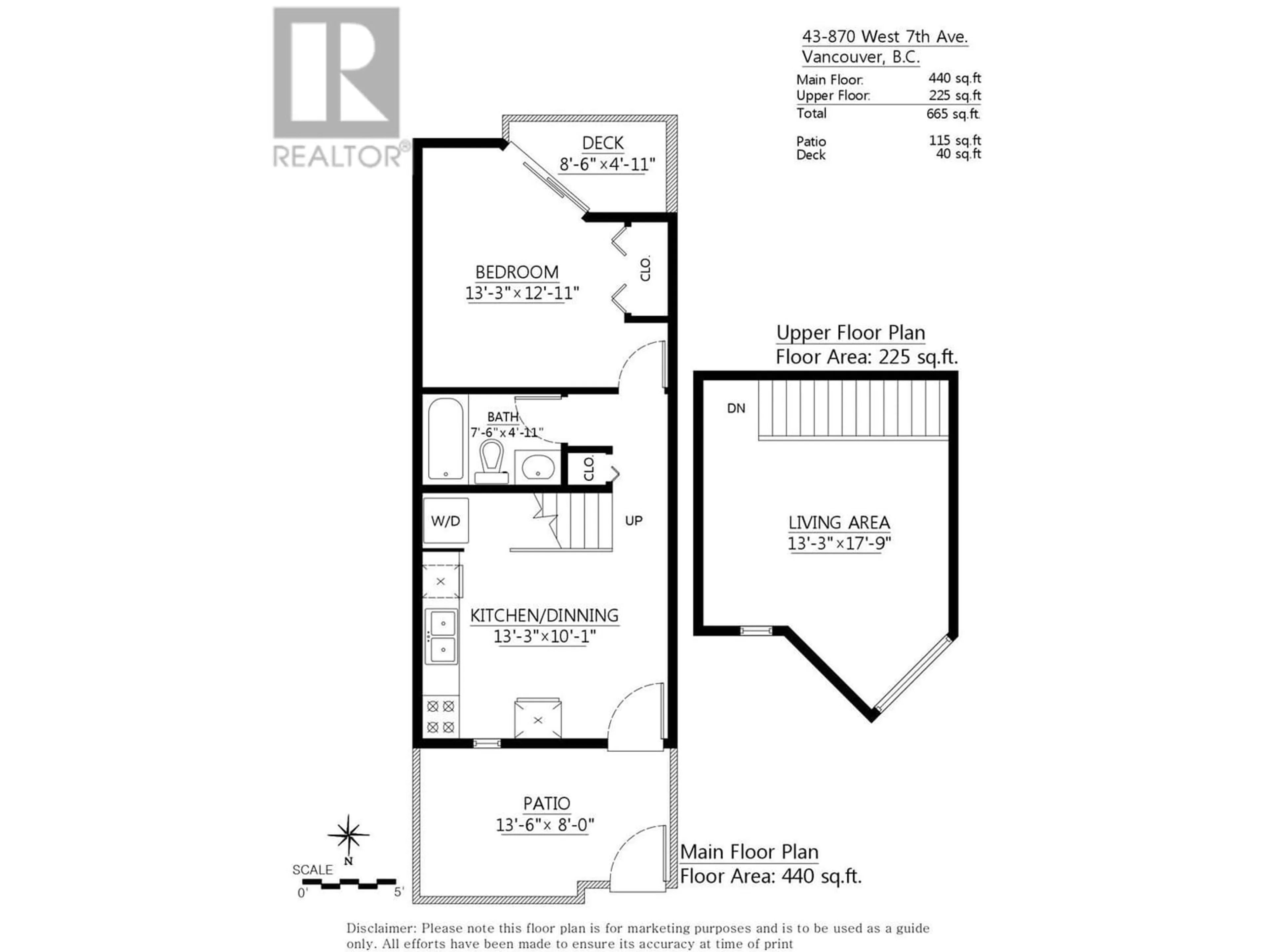 Floor plan for 43 870 W 7TH AVENUE, Vancouver British Columbia V5Z4C1