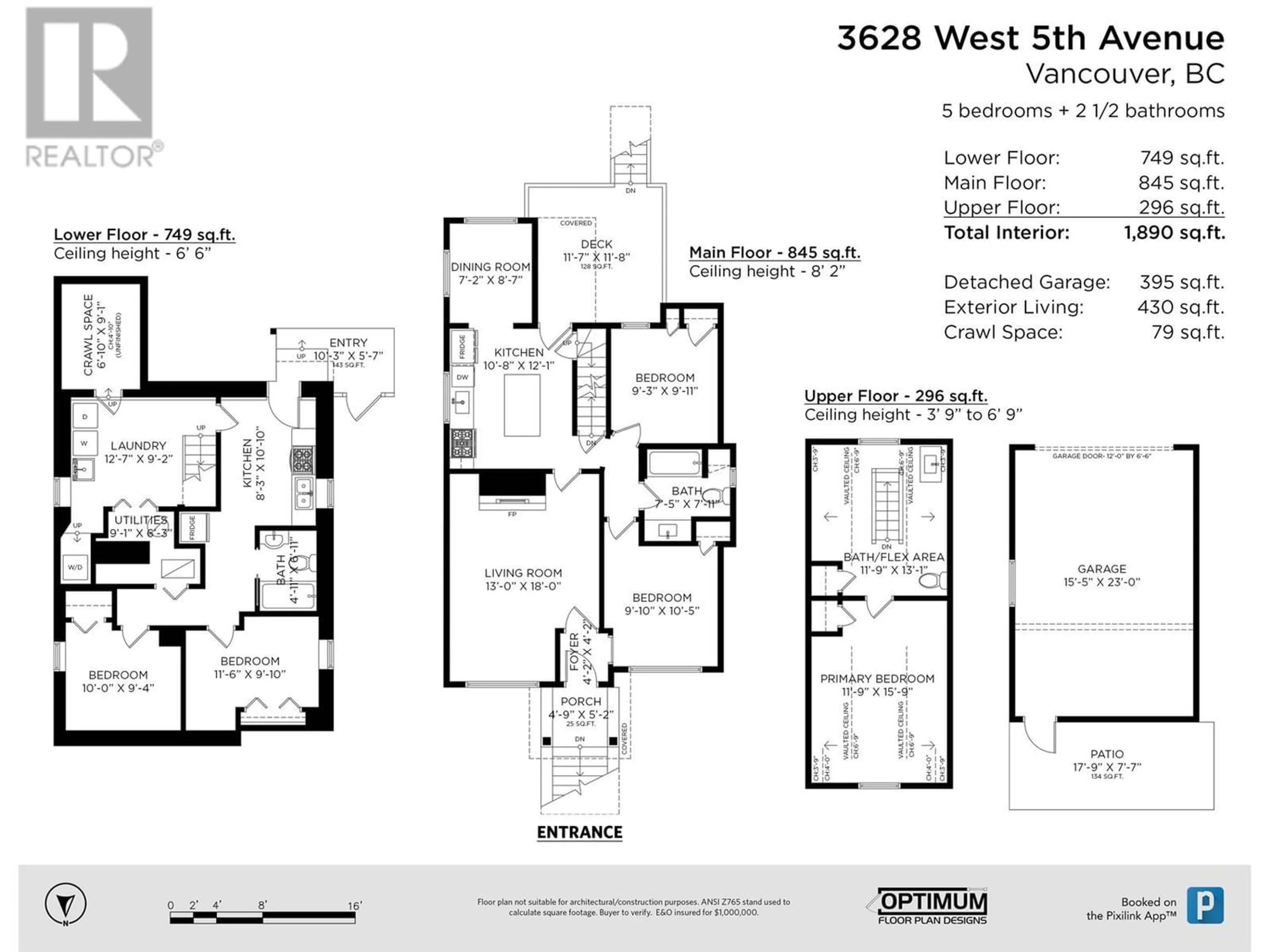 Floor plan for 3628 W 5TH AVENUE, Vancouver British Columbia V6R1S2