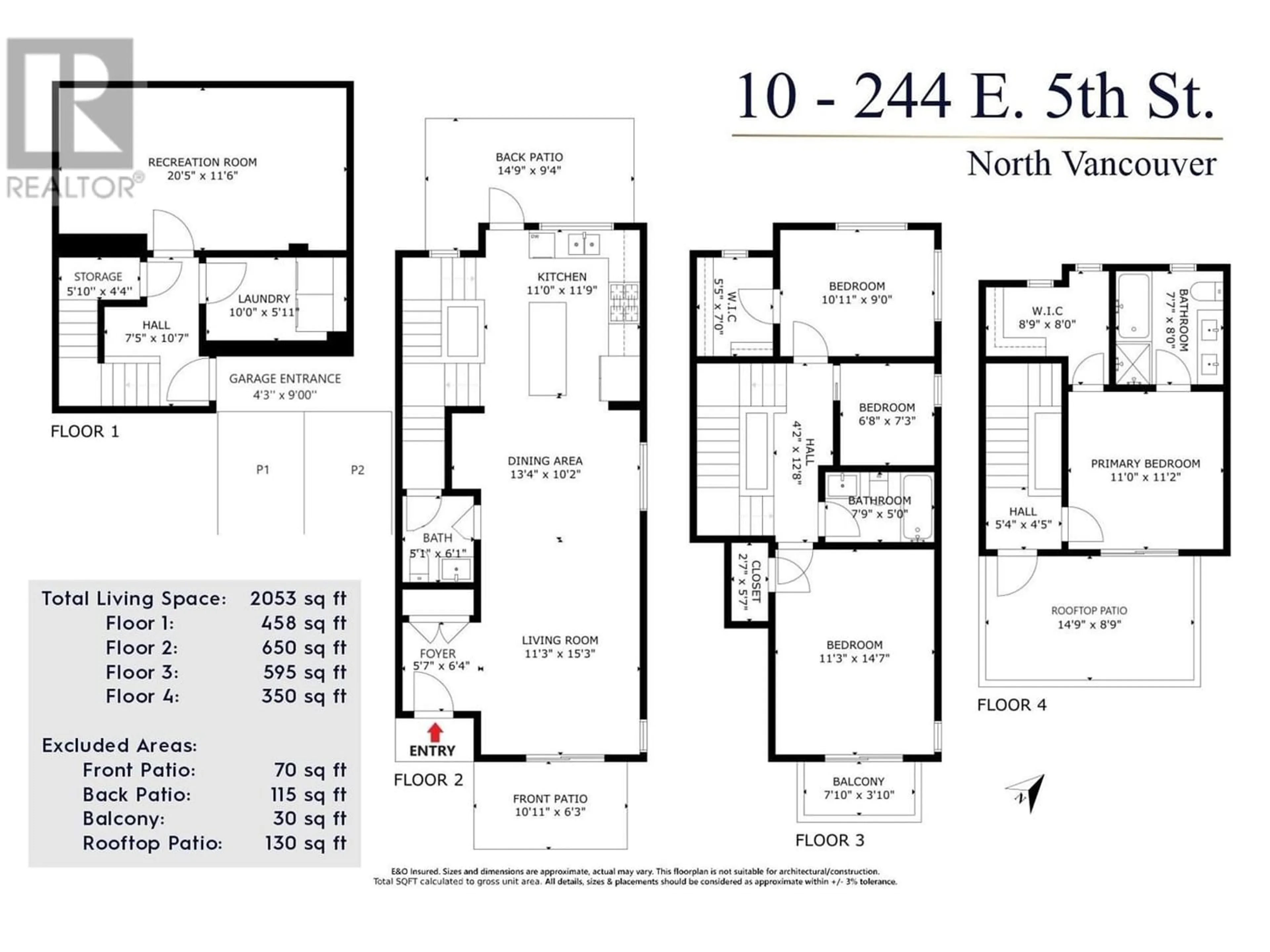 Floor plan for 10 244 E 5TH STREET, North Vancouver British Columbia V7L1L7