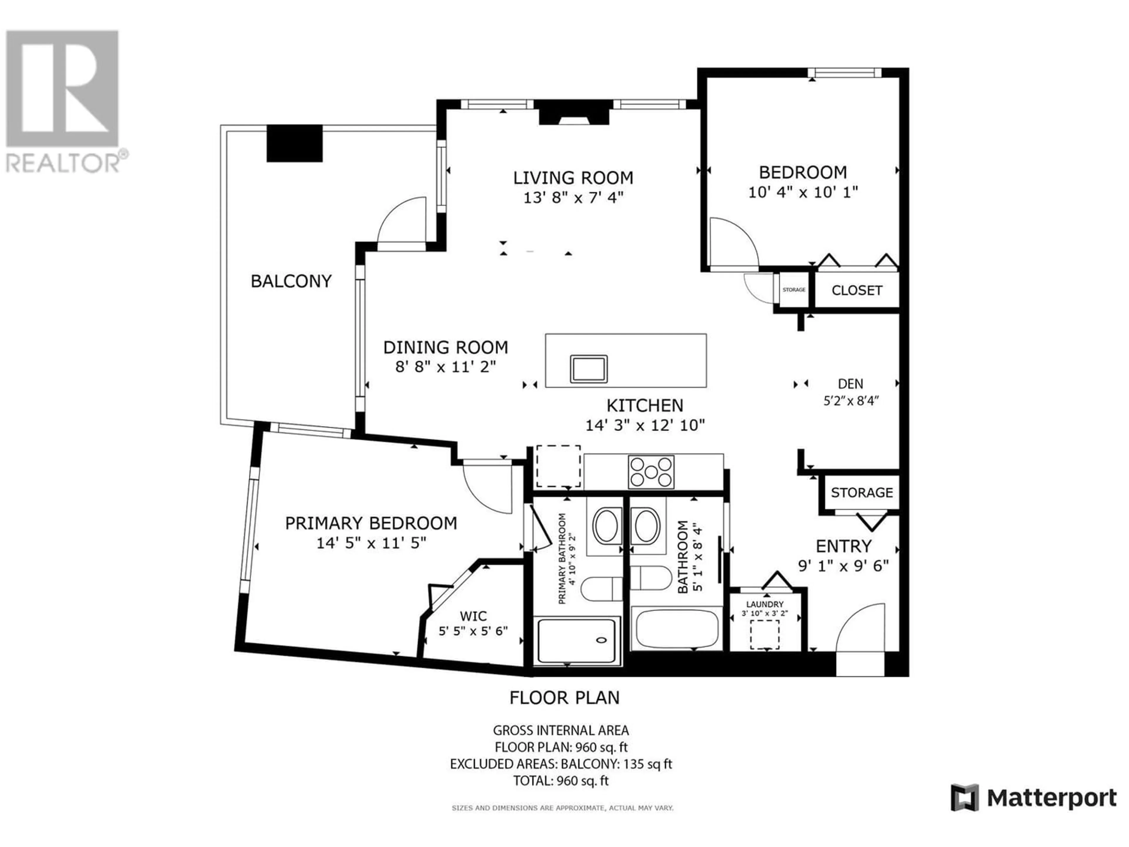 Floor plan for 207 3478 WESBROOK MALL, Vancouver British Columbia V6S0B6