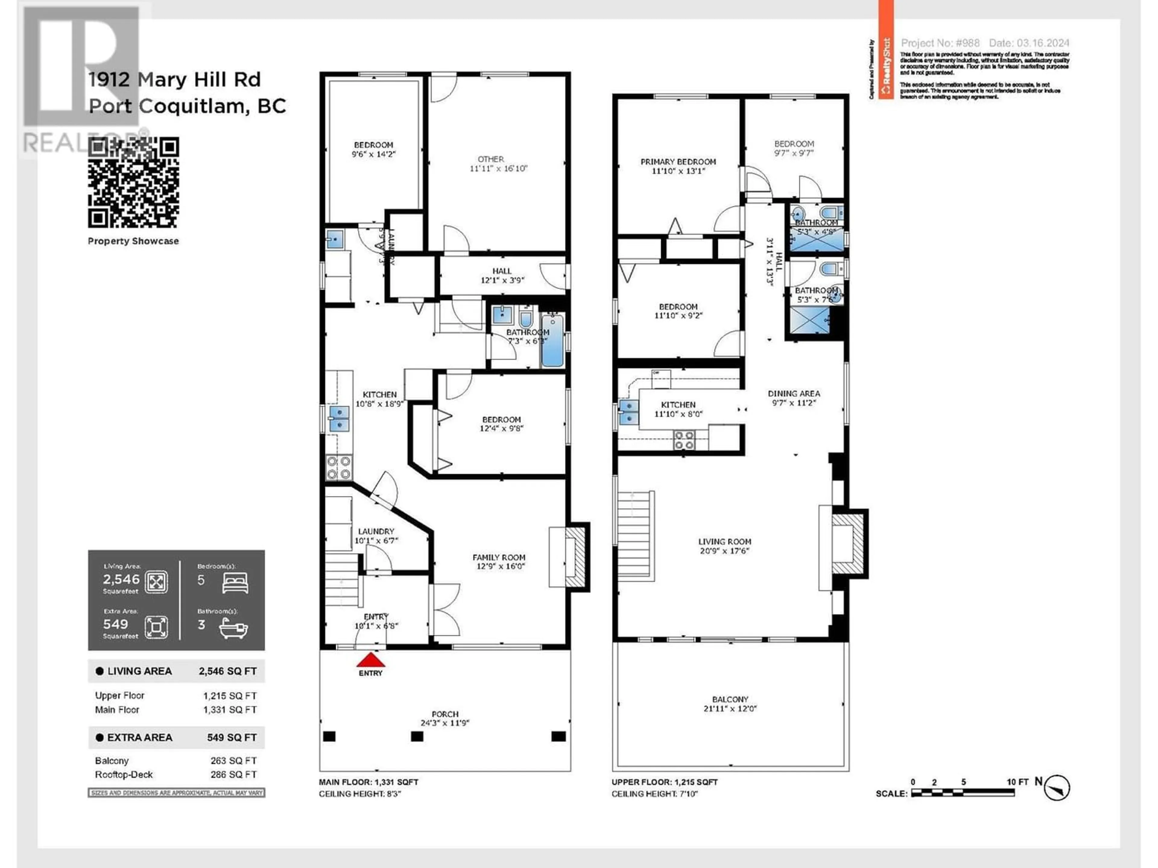 Floor plan for 1912 MARY HILL ROAD, Port Coquitlam British Columbia V3C2Z7