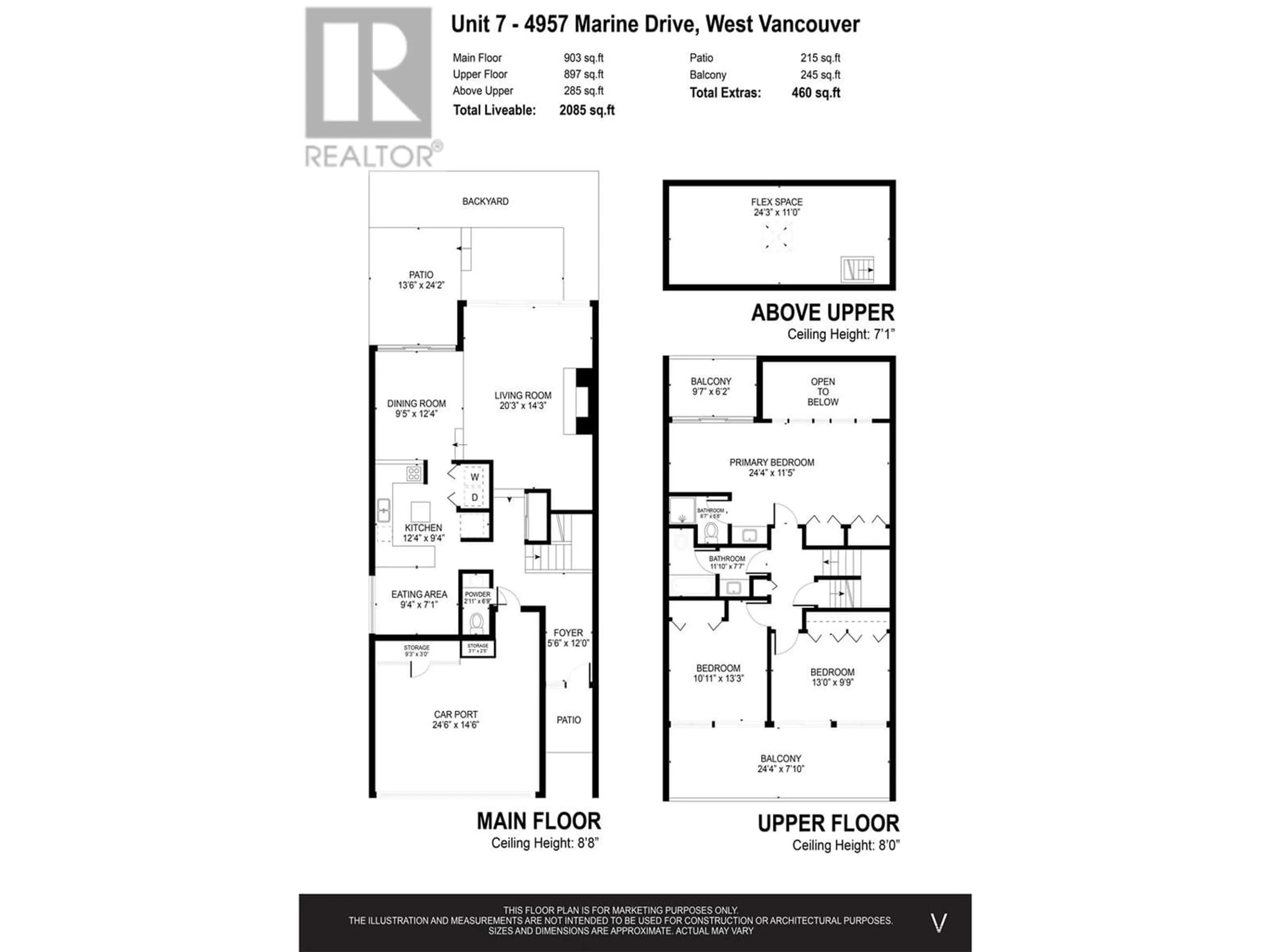 Floor plan for 7 4957 MARINE DRIVE, West Vancouver British Columbia V7W2P5