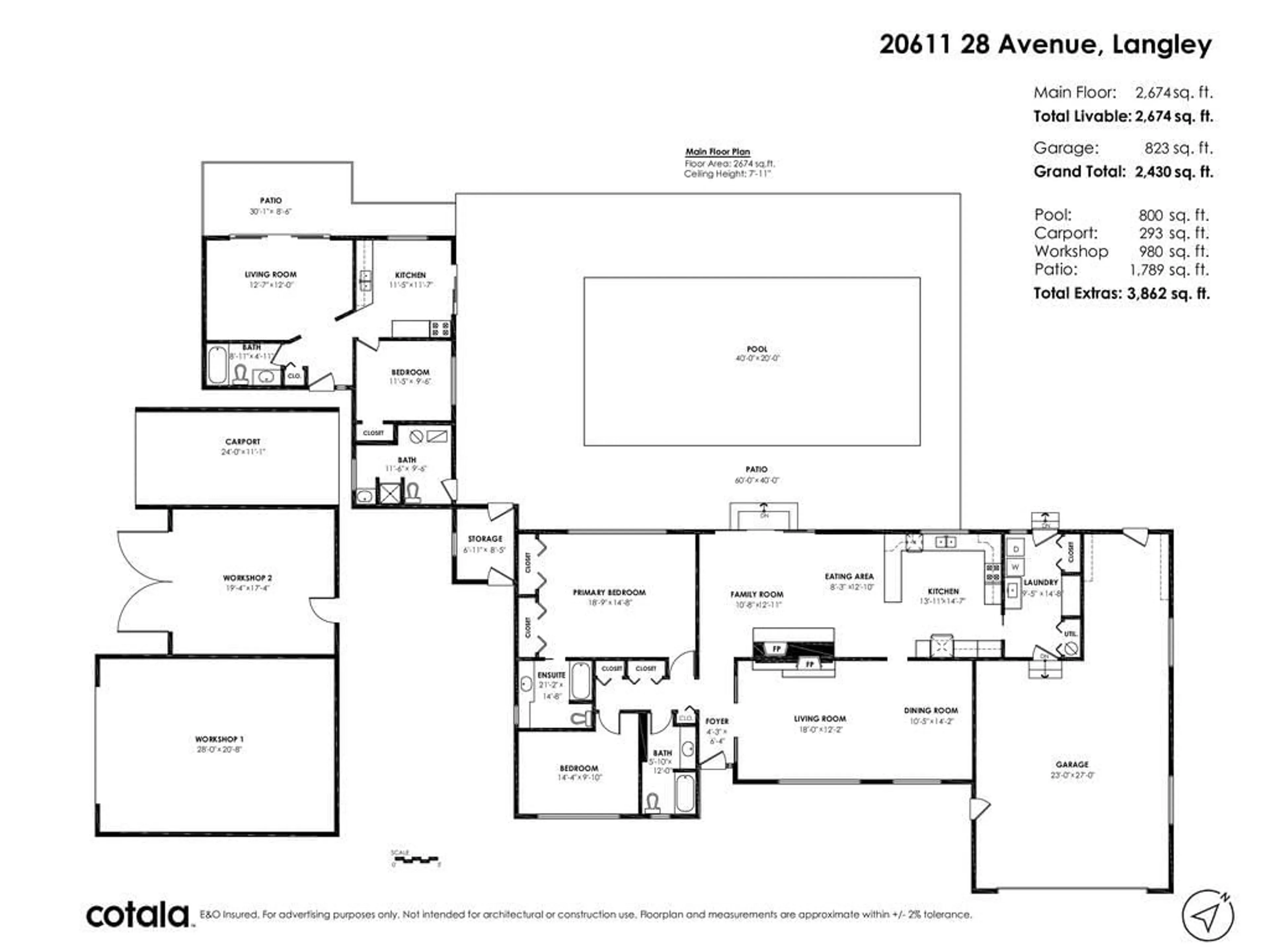 Floor plan for 20611 28 AVENUE, Langley British Columbia V2Z2C2