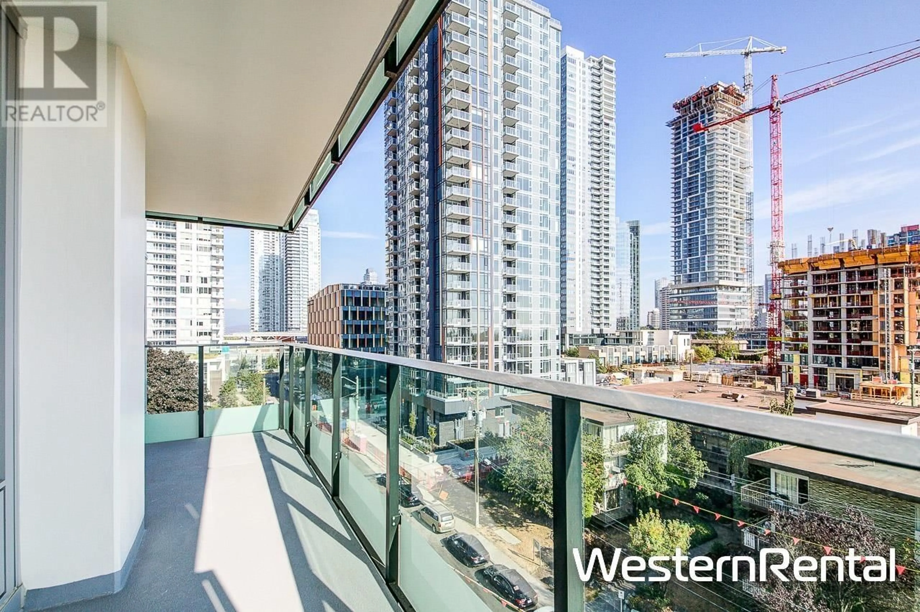 Balcony in the apartment, city buildings view from balcony for 702 6463 SILVER AVENUE, Burnaby British Columbia V5H0K4